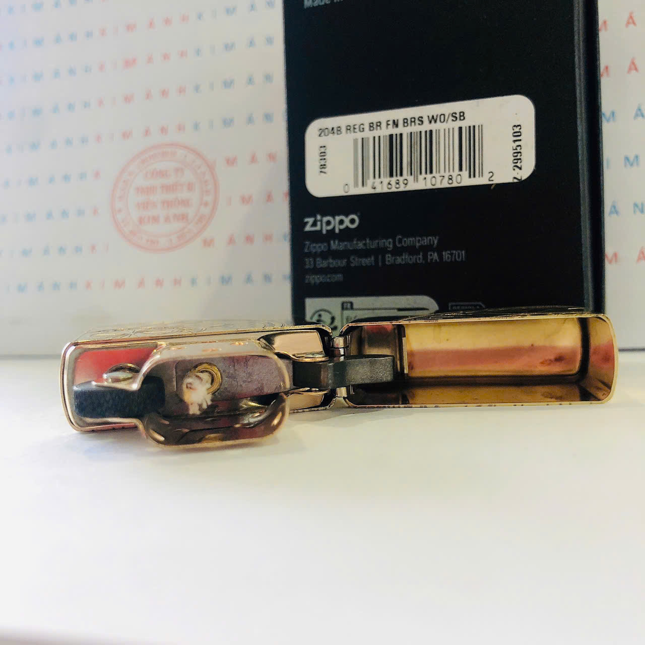 Bật lửa Zippo Mỹ chủ đề La Bàn Hàng Hải, Cam kết hàng chính hãng có giấy Hải quan gửi kèm đơn hàng