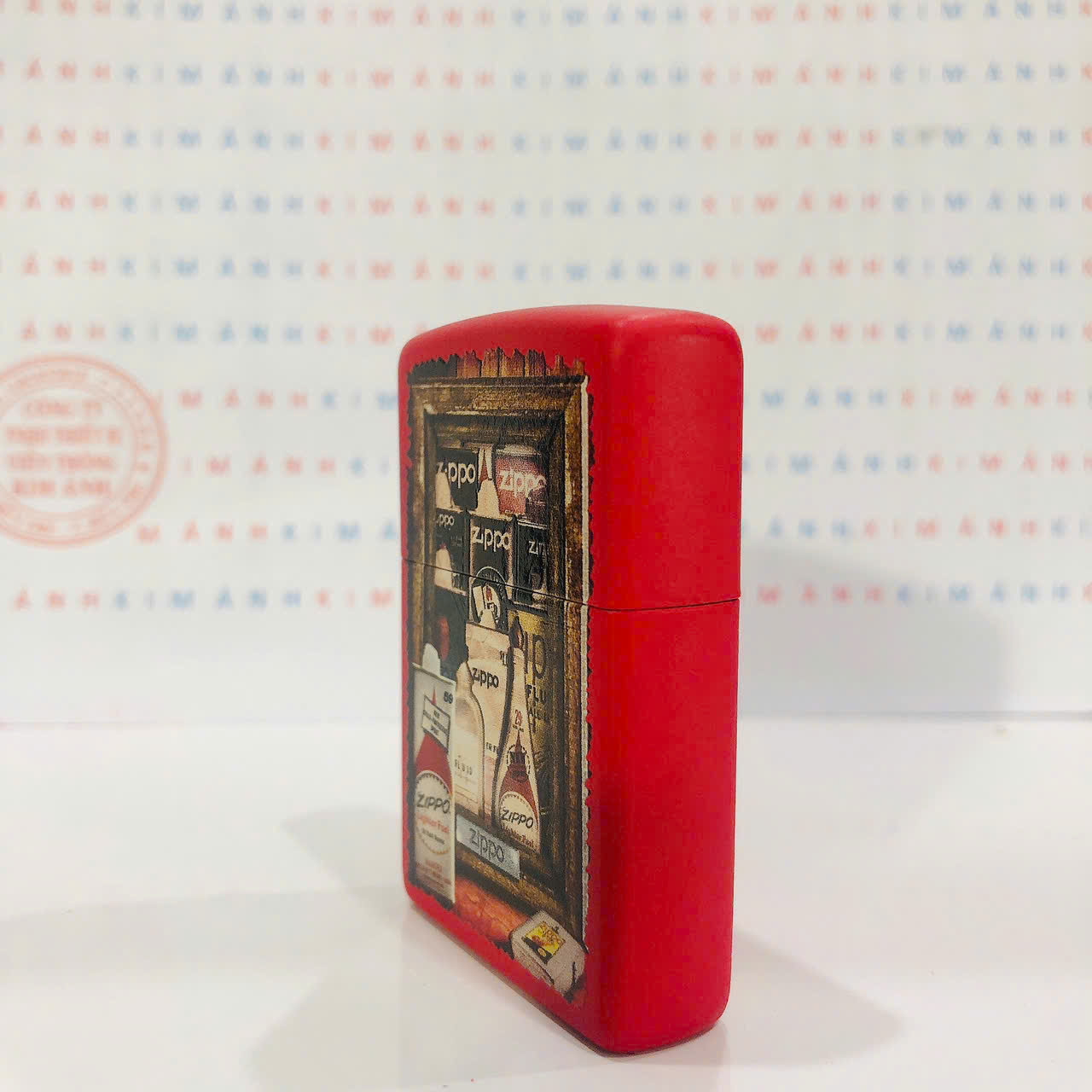 Hộp quẹt Zippo Brass MỸ chủ đề chủ đề Chai Xăn g Zippo, hàng chính hãng có giấy nhập khẩu gửi kèm theo đơn hàng