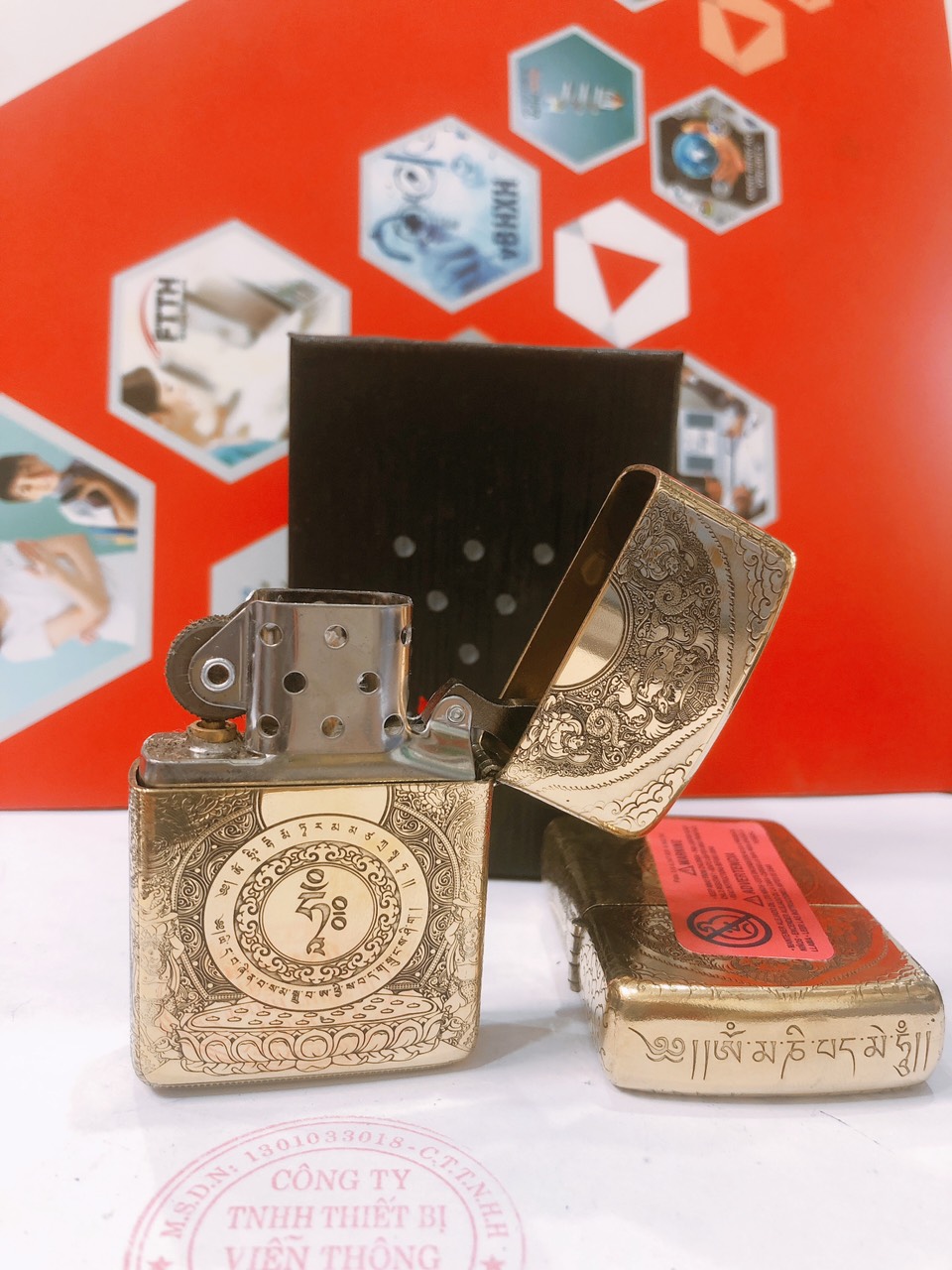 Bật lửa, hộp quẹt Zippo Armor phiên bản vỏ dầy chủ đề Phật Bà, hàng loại 1 vỏ bằng đồng