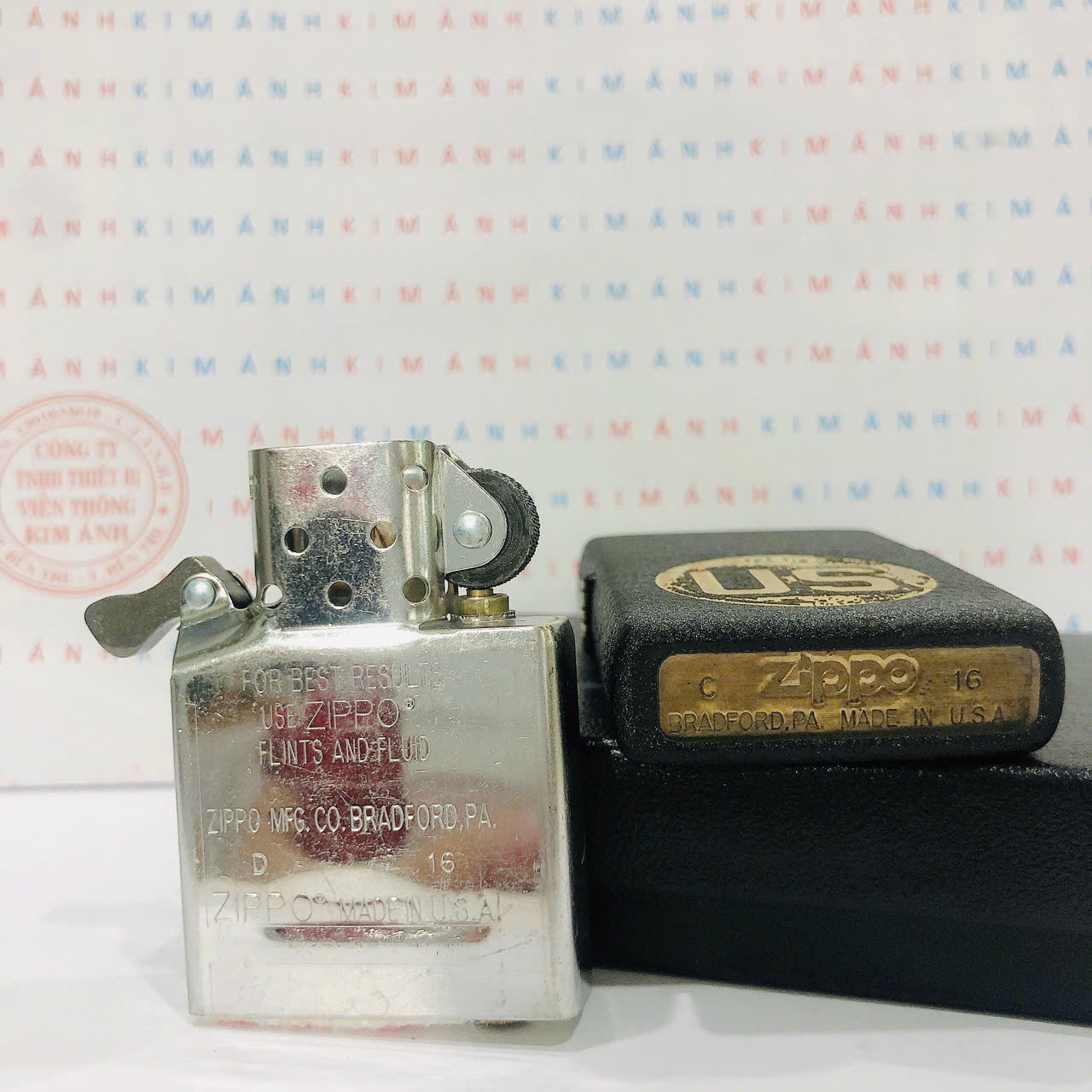 Bật lửa Zippo Mỹ chủ đề U.S Đen nhám, Cam kết hàng chính hãng có giấy Hải quan gửi kèm đơn hàng