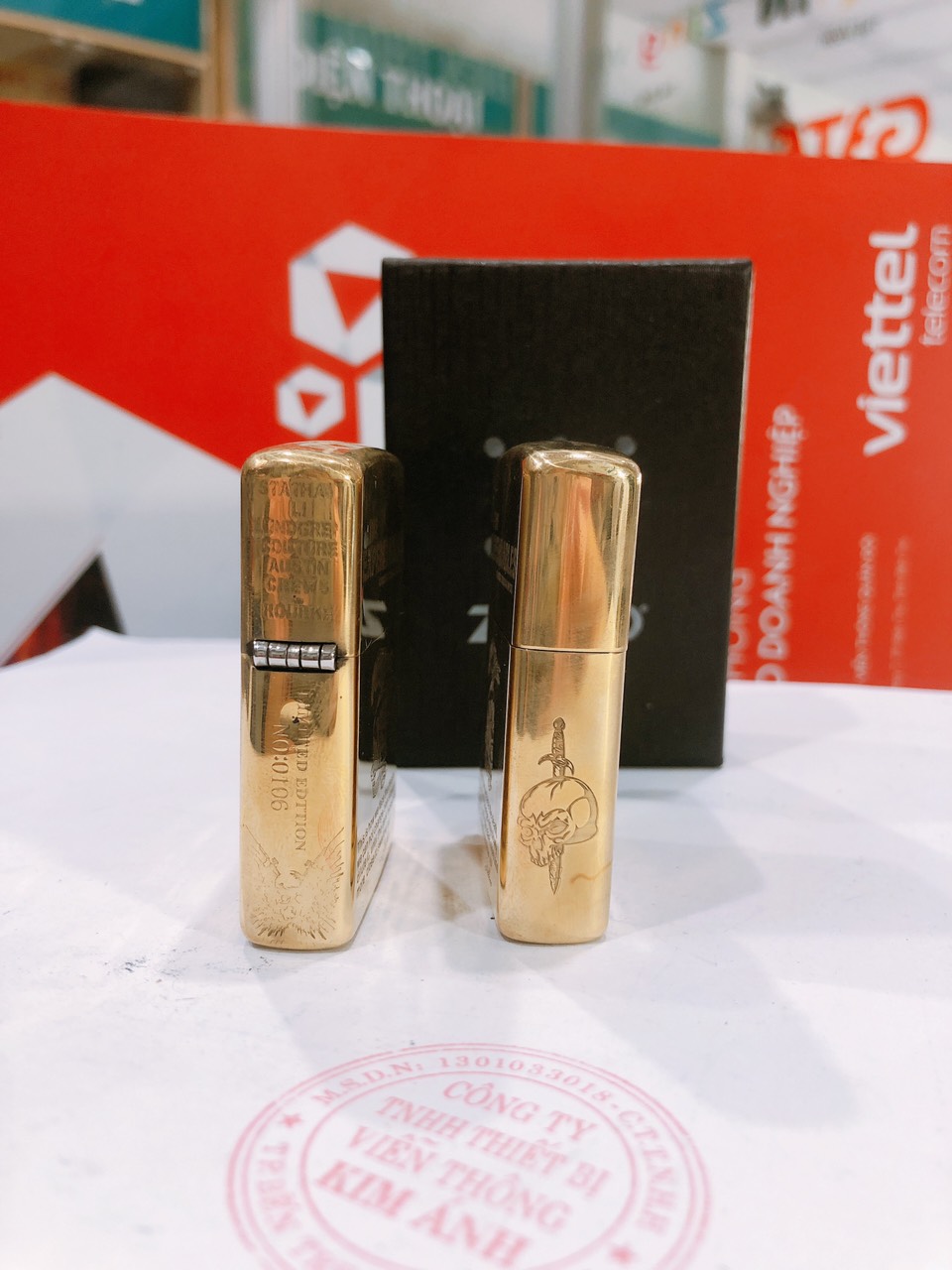 Bật lửa Zippo Armor vỏ dầy, khắc chìm Chim Đậu Đầu Lâu, hàng loại 1 vỏ bằng đồng có tem đỏ