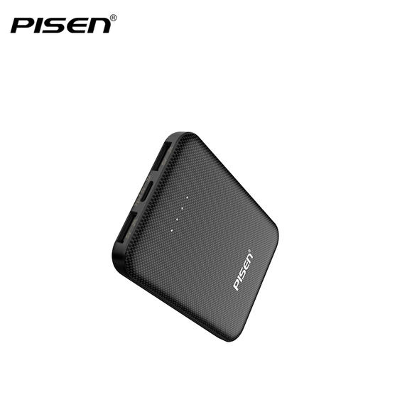 Sạc Dự Phòng Pisen Mini 5000mAh (Type-C, 2xUSB Smart )- Ultra Slim, Hàng chính hãng