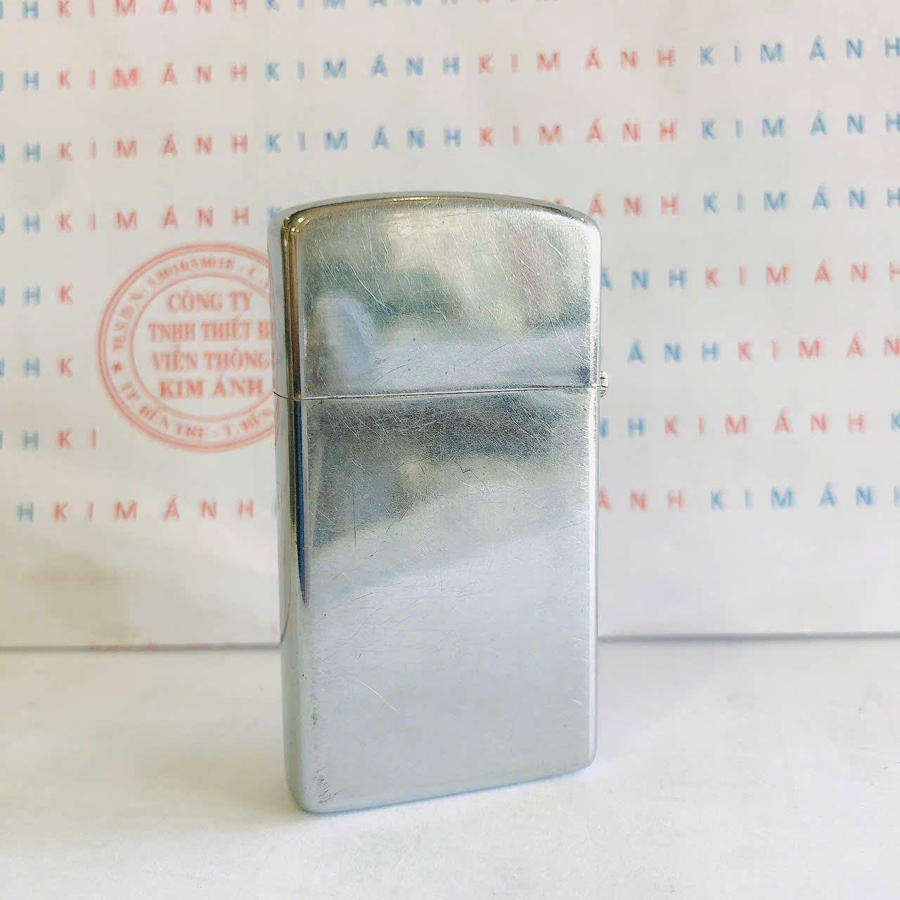 Bật lửa Zippo Slim Mỹ xưa chủ đề Thiết Bị Xây Dựng sản xuất 1965, Cam kết hàng chính hãng có giấy Hải quan gửi kèm theo