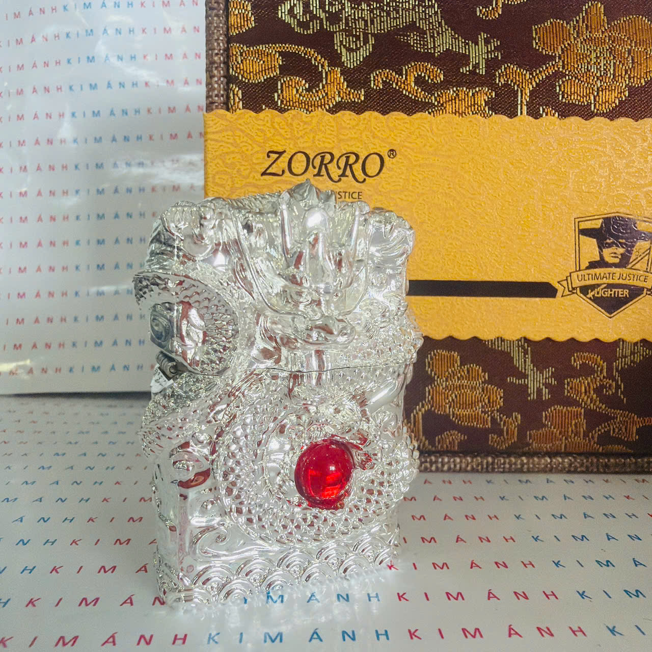 Bật Lửa ZORRO Chủ Đề Thiên Long - Hàng Chính Hãng Vỏ Đồng Nguyên Khối Càng Dùng Càng Sáng Bóng
