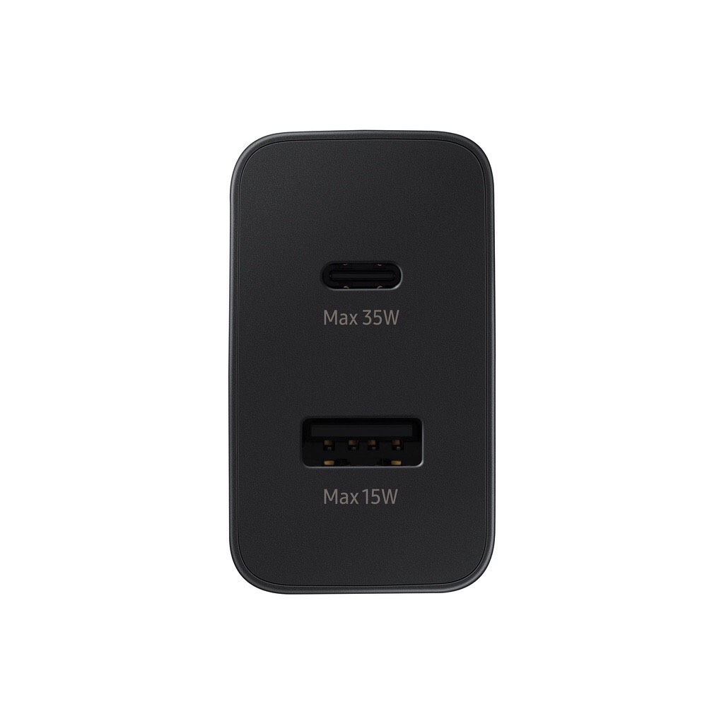 Củ sạc nhanh Samsung Note 10, 2 Cổng type C và USB (35W + 15W), cóc sạc samsung Note 10, Màu đen