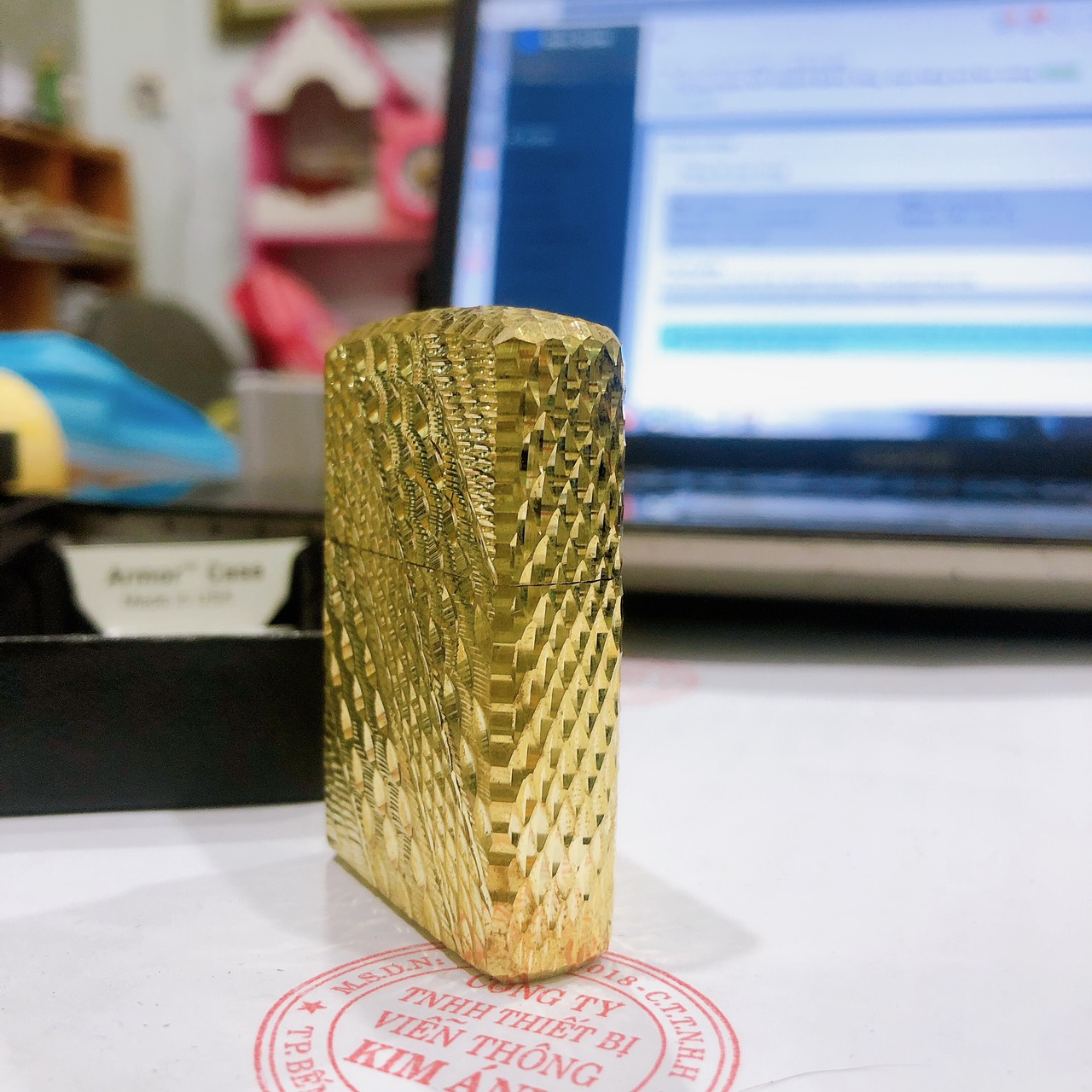 Zippo MỸ ARMOR BRASS đồng, gõ búa 5 mặt 3 mẫu thịnh hành, Hàng chính hãng