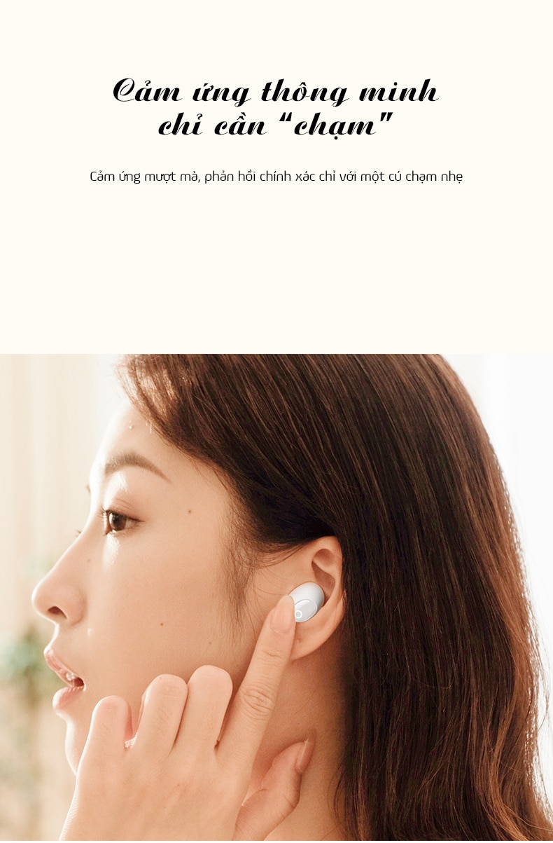 Tai nghe Bluetooth PISEN 60 True Wireless ( LV19JL ) màu trắng - Hàng chính hãng, bảo hành 18 tháng
