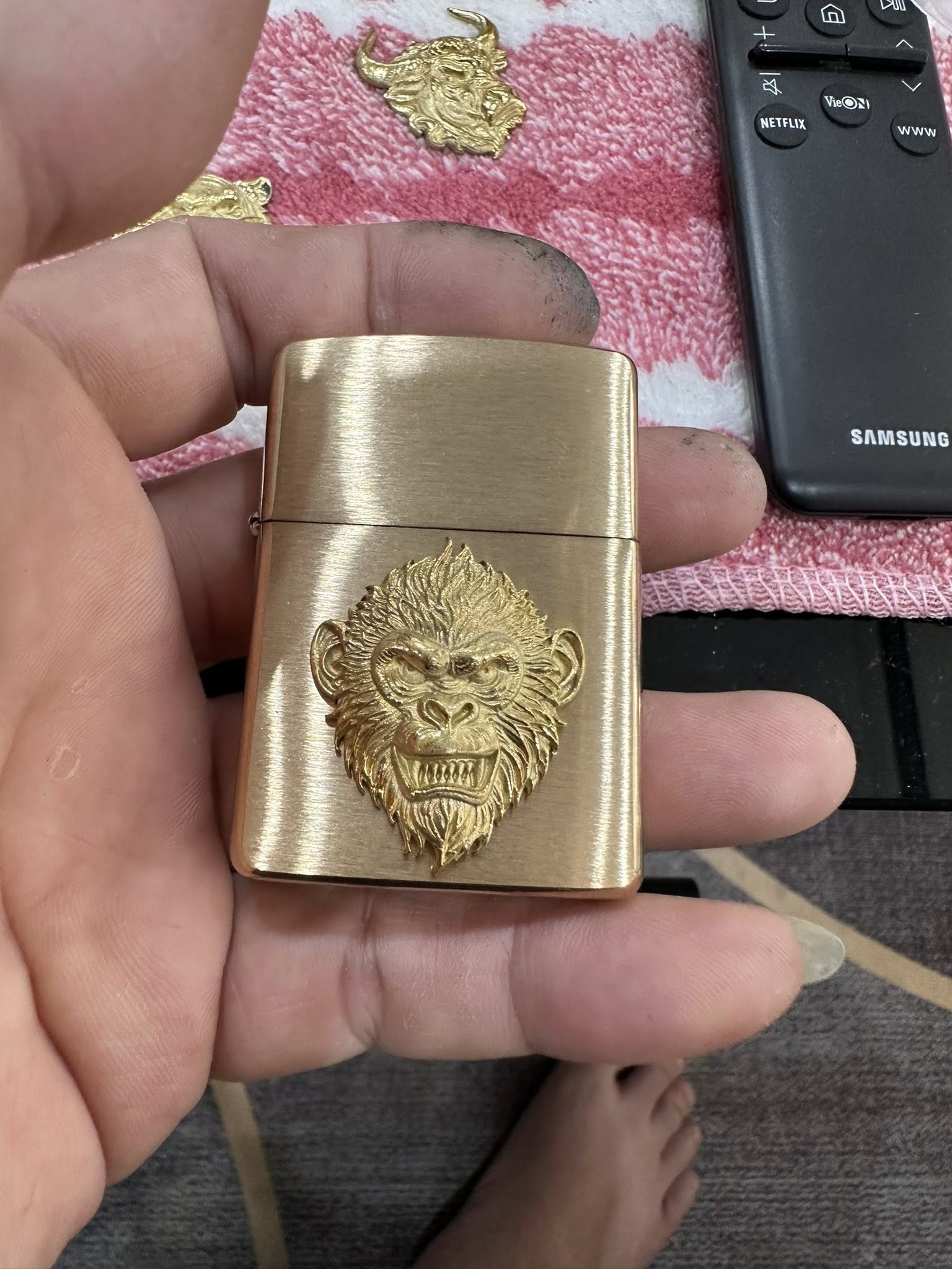 Eblem dán trang trí Zippo chủ đề 12 con giáp, chất liệu hợp đồng nguyên chất, hàng chuẩn zin Mỹ