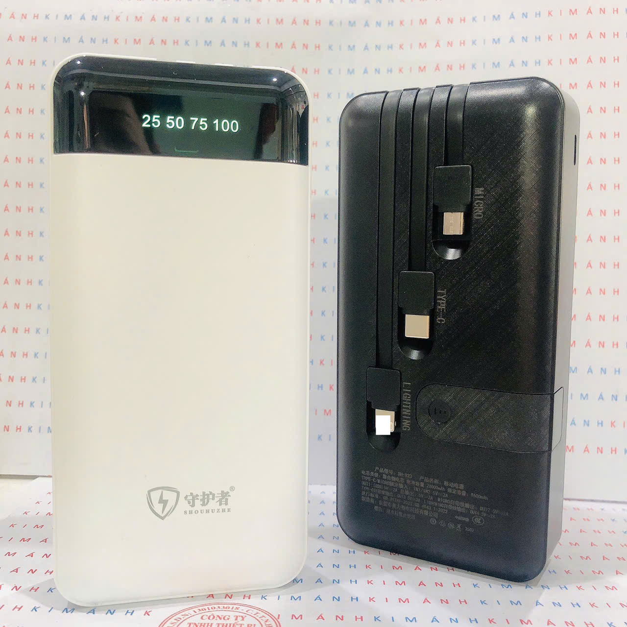 Pin sạc dự phòng SH-923, dung lượng 20000mAh dòng điện 5V-2A, có chứng nhận an toàn 3C tiêu chuẩn quốc gia