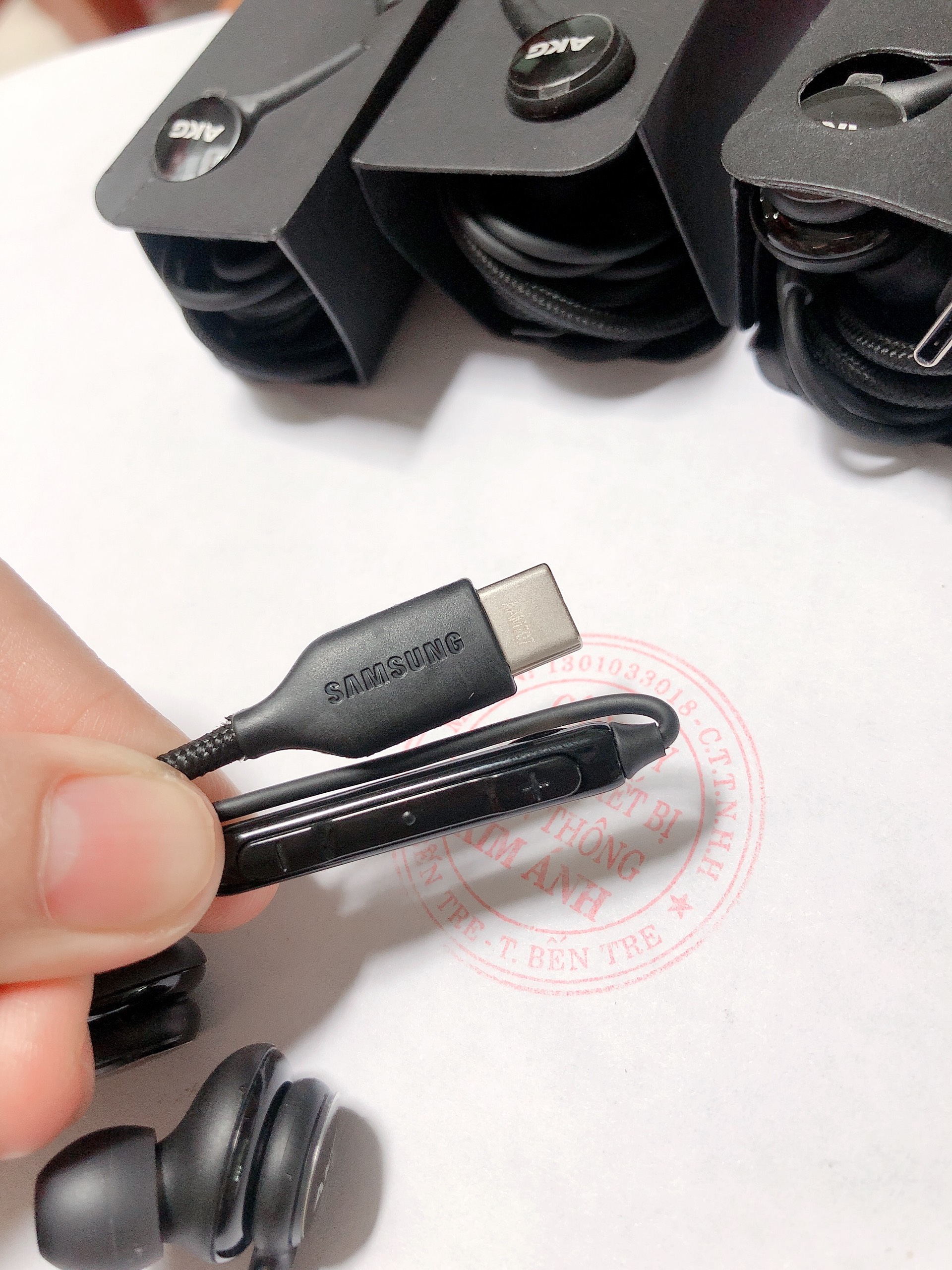 Tai nghe Samsung AKG Galaxy Note 10 - Note 10plus, chân cắm Type C, dây dù chống rối -Hàng Chính Hãng