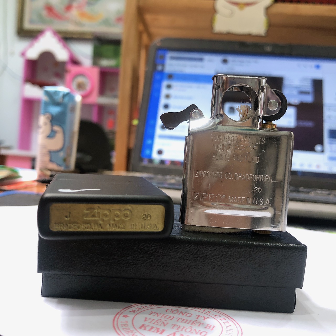 Bật lửa ZIPPO Mỹ TTẨU sơn tĩnh điện NEW, SẢN XUẤT 2021, Hàng chính hãng