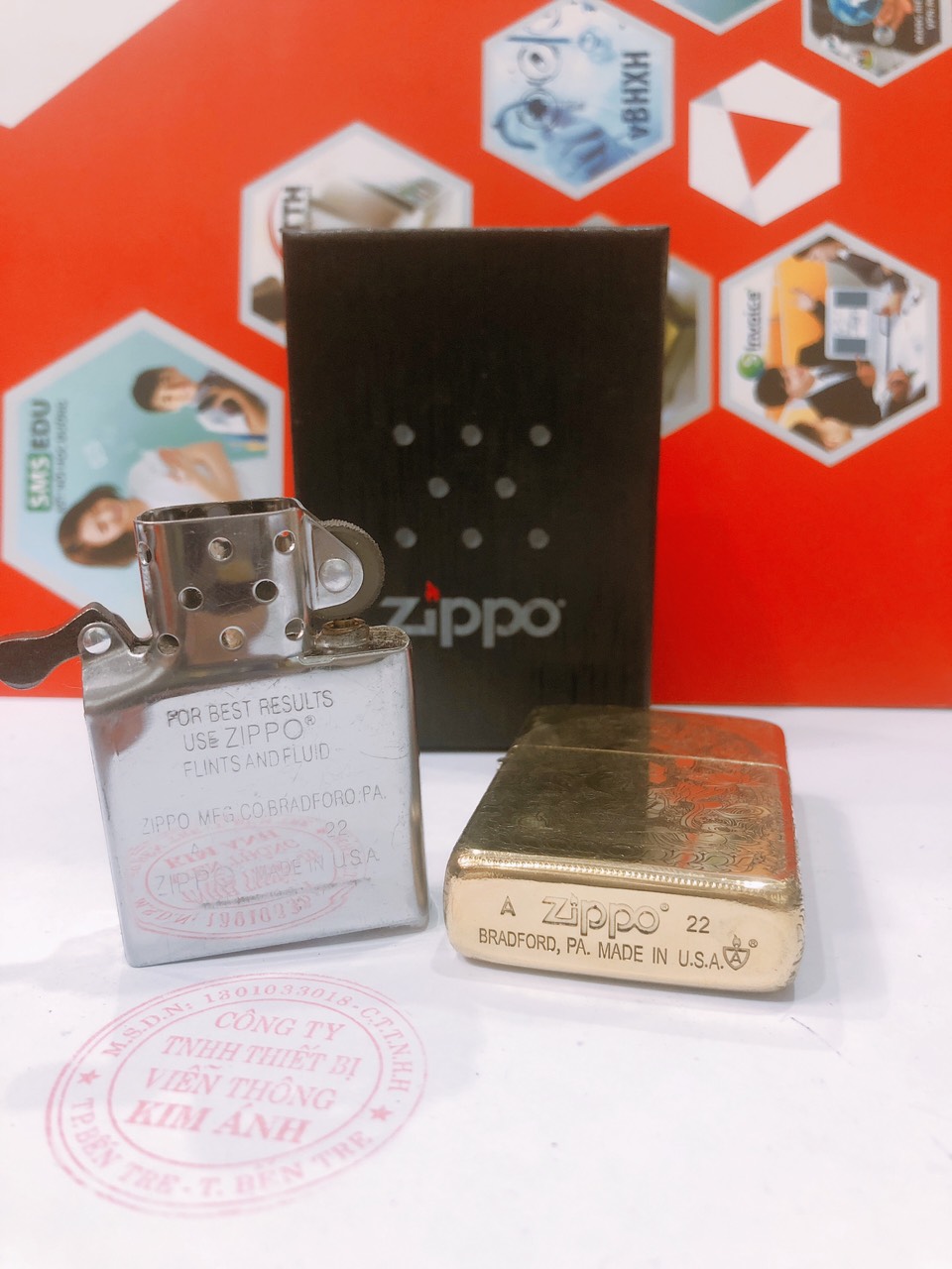 Bật lửa, hộp quẹt Zippo Armor phiên bản vỏ dầy chủ đề Phật Bà, hàng loại 1 vỏ bằng đồng