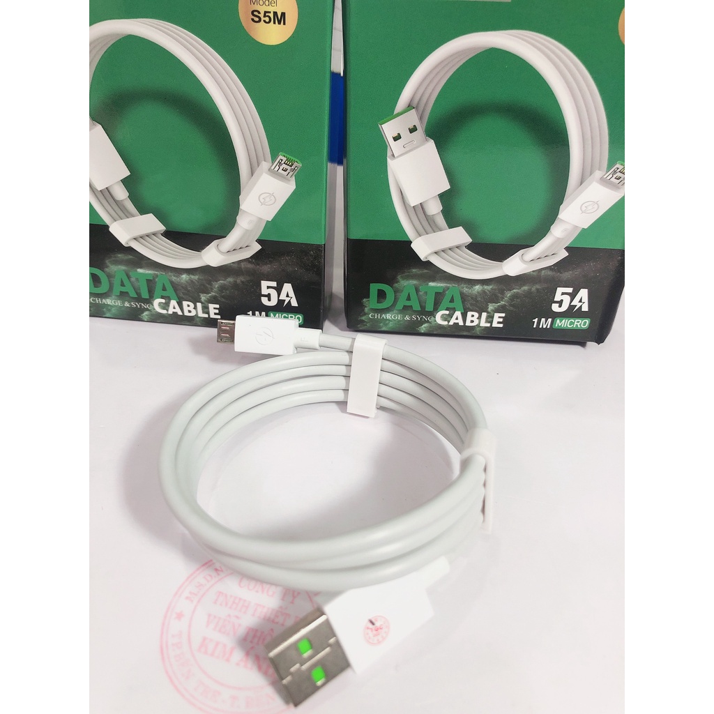 Dây sạc nhanh KIM CƯƠNG VOOC S5M, chân Micro- Hàng chính hãng