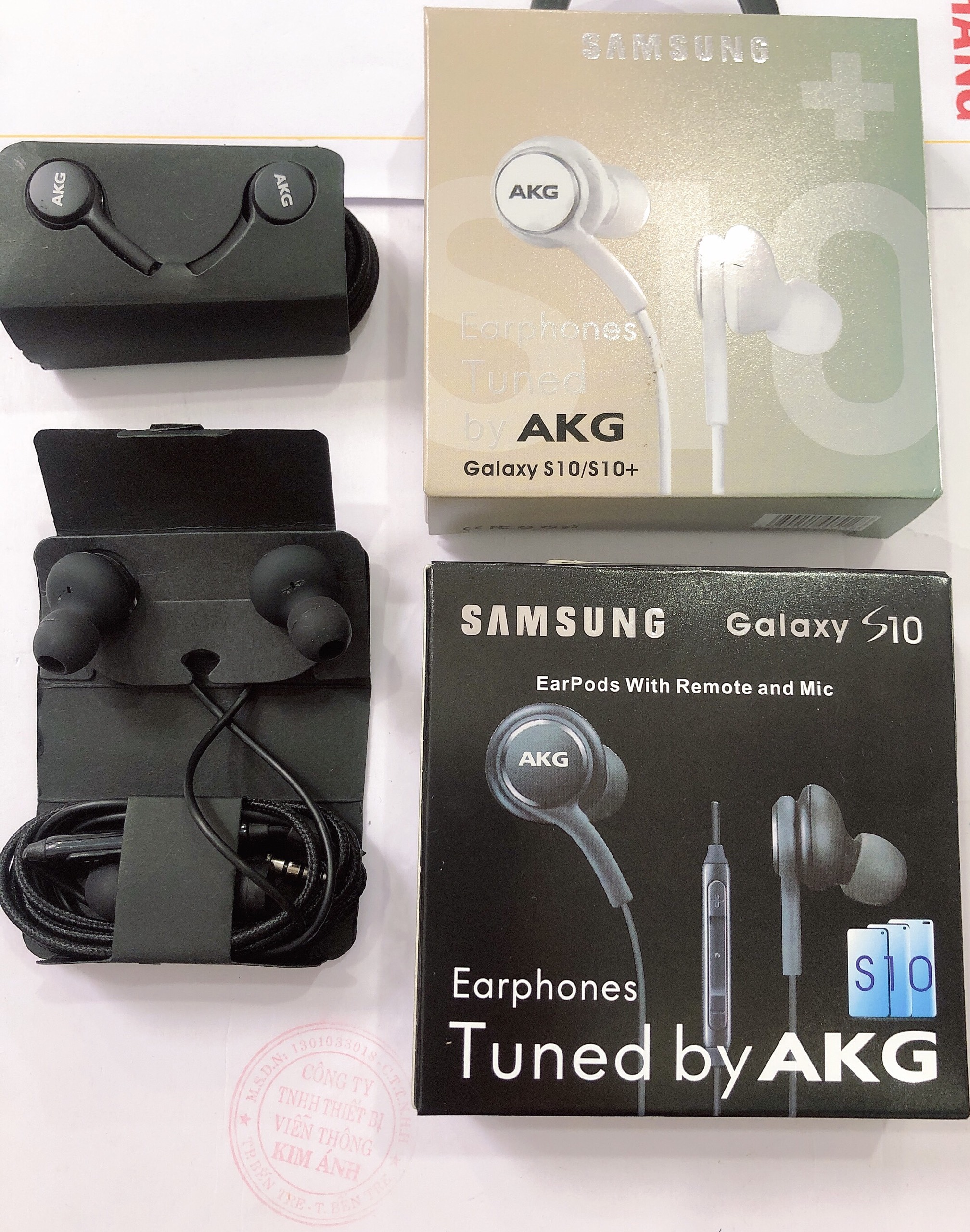 TAI NGHE ĐIỆN THOẠI HIỆU AKG dùng cho S10, S10+ DÂY DÙ CHỐNG RỐI, CÓ MICRO, BOX