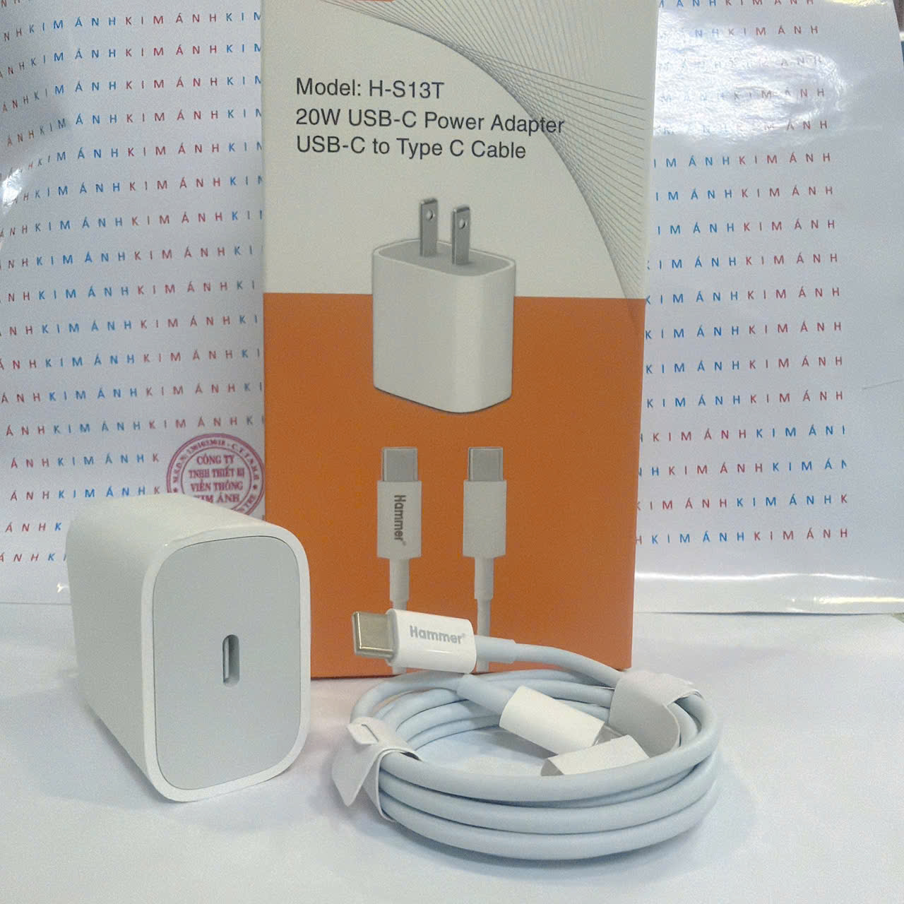 Bộ sạc nhanh Hammer S13T PD 20W, đạt tiêu chuẩn chất lượng Nhật PSE, Hàng chính hãng bảo hành 1 năm