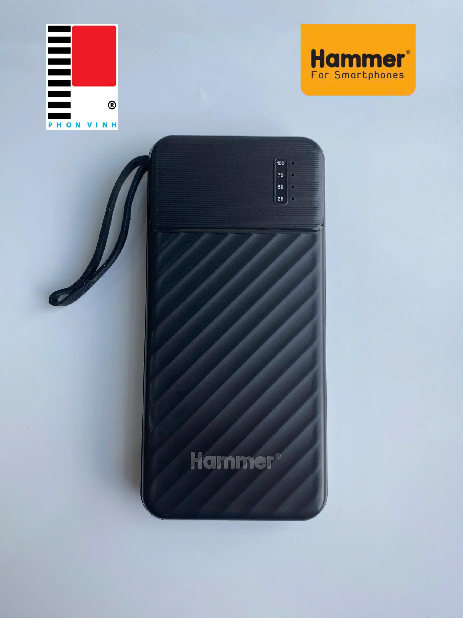 Pin Sạc Dự Phòng Hammer H-PC03 2.1A/5V, dung lượng10.000mAh, hàng chính hãng bảo hành 12 tháng