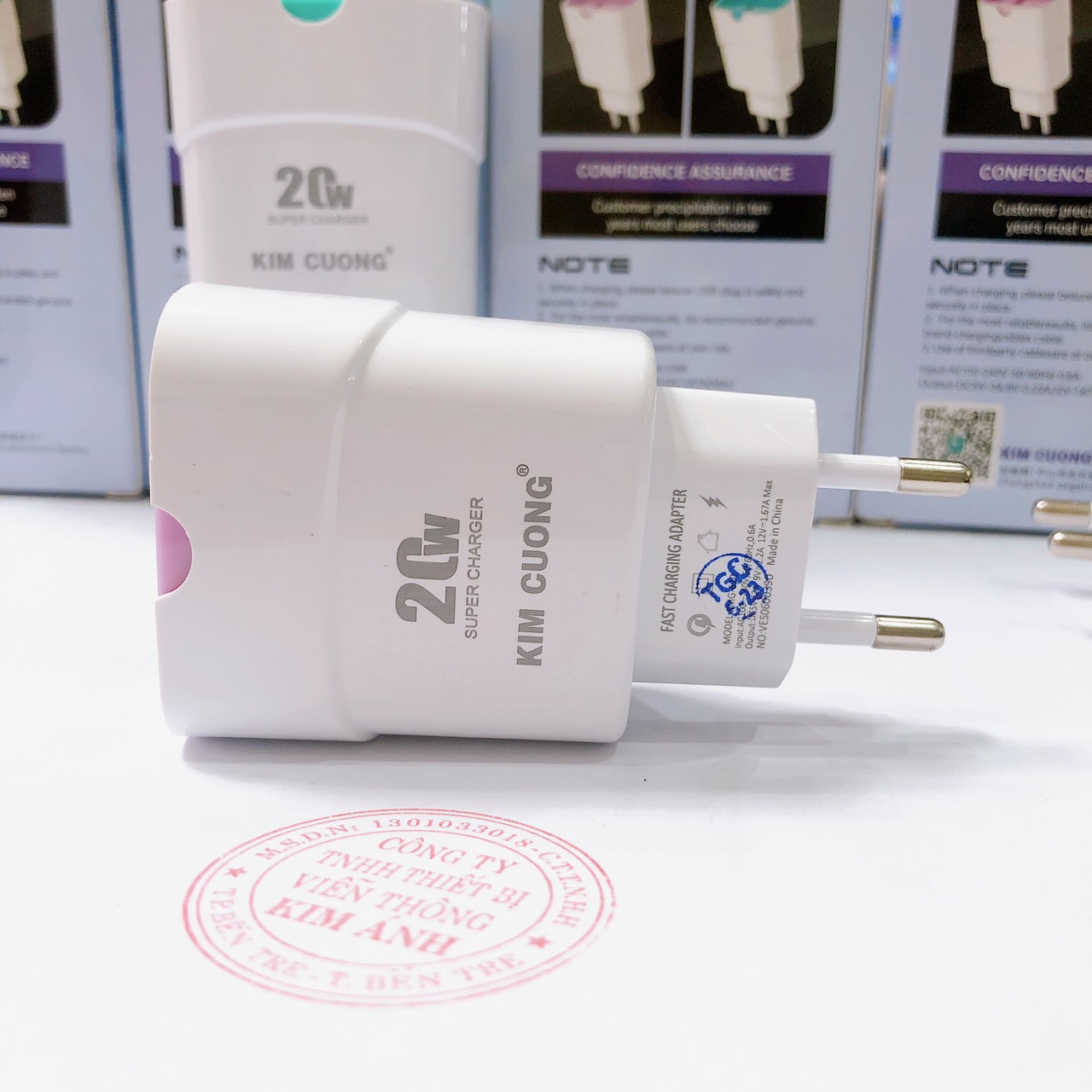 Cóc sạc nhanh Kim Cương KMG-620, công suất 20W, củ sạc nhanh chính hãng
