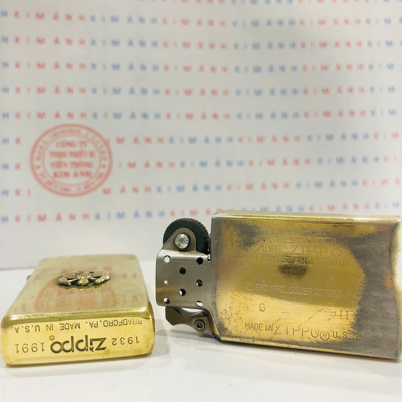 Bật lửa Zippo Slim Chu niên Quân Sự 32-91, cam kết hàng chính hãng có giấy nhập khẩu gửi kèm theo đơn hàng