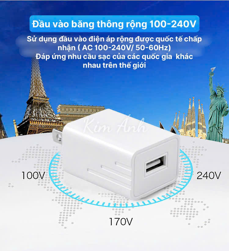 Củ sạc 2A xuất Nhật KFLY (JHX-AC2012), chứng nhận PSE tiêu chuẩn Nhật Bản, dùng thử 30 ngày, bảo hành chính hãng 1 năm