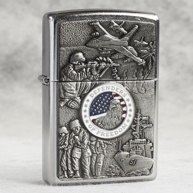Bật lửa Zippo Mỹ Street Eblem đắp nổi Lính Mỹ mã 24457, Hàng chính hãng