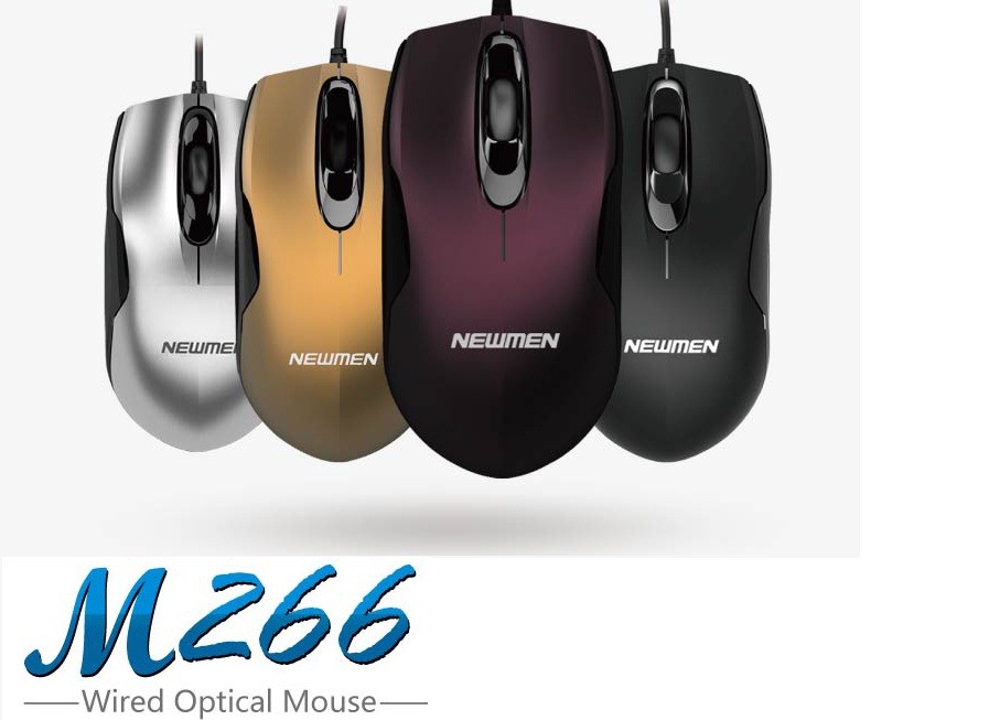 Chuột máy tính có dây NEWMEN M266, chuột quang, 1200DPI, dùng cho game, văn phòng - Hàng Chính Hãng,Bảo hành 24 tháng