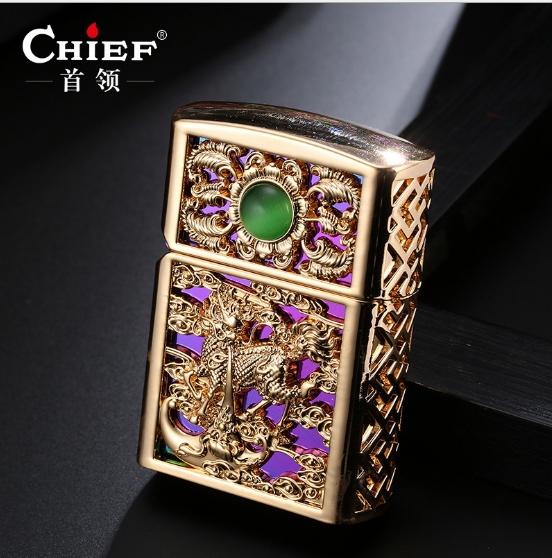 QUẸT CHIEF HÌNH KÌ LÂN KHẢM ĐÁ
