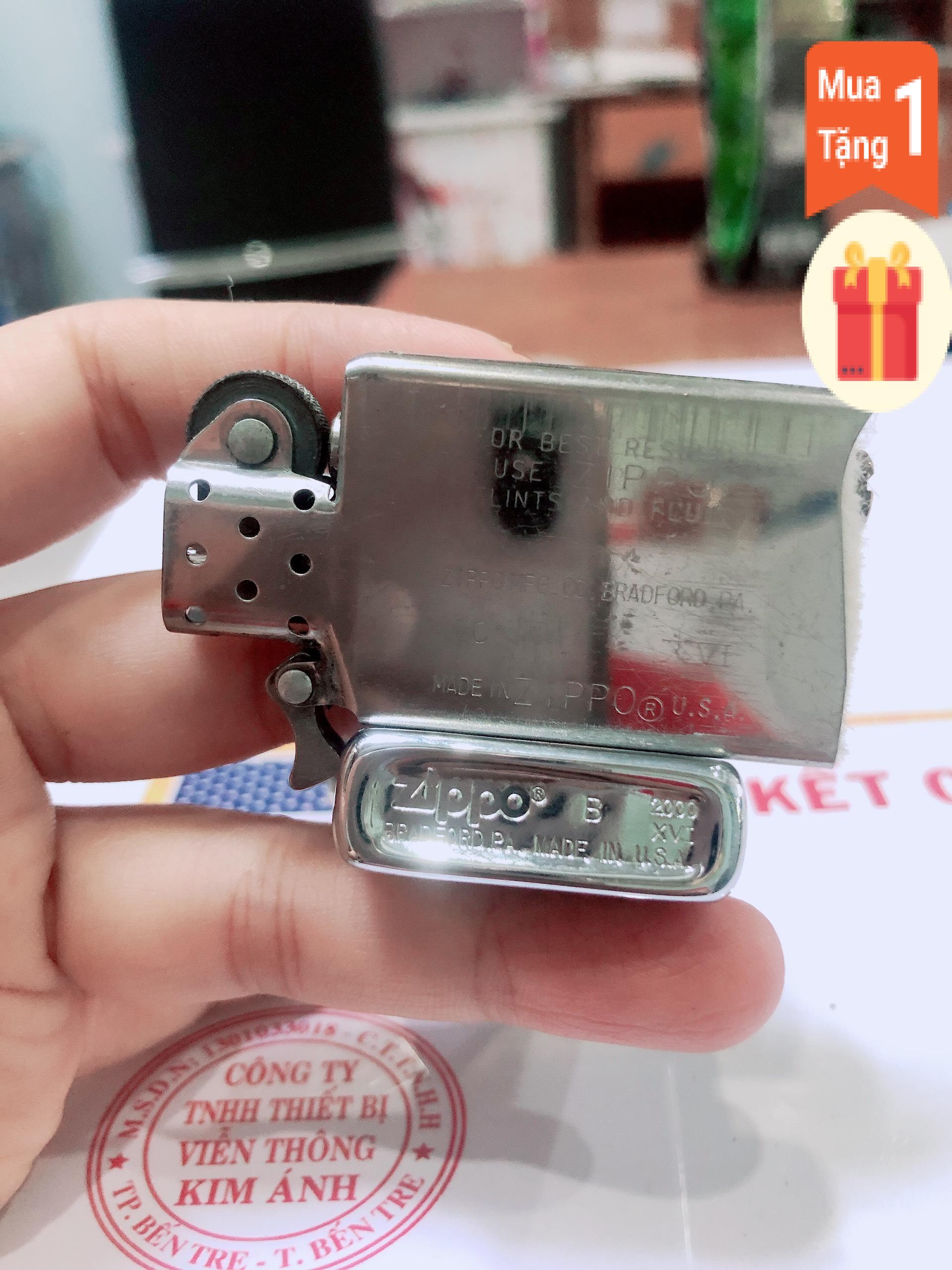 Bật lửa Zippo Mỹ Slim Khắc ăn mòn chủ đề Hawaii, Hàng chính hãng