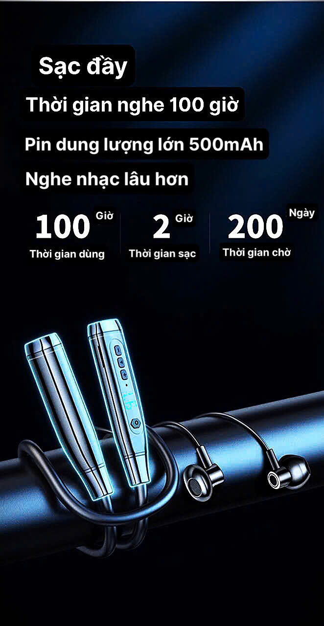 Tai nghe Bluetooth Duopuni DPN-01 Kiểu dáng thể thao, ừa tập vừa nghe nhạc, cam kết hàng chính hãng BH 12 tháng