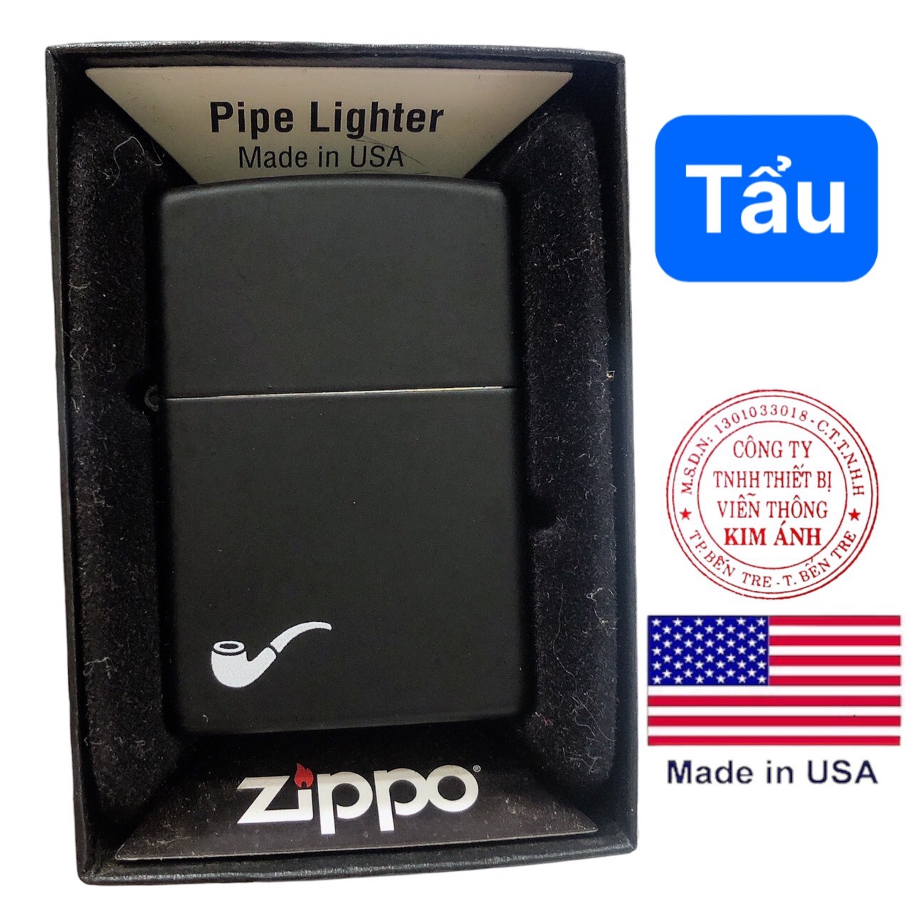 Bật lửa ZIPPO Mỹ TTẨU sơn tĩnh điện NEW, SẢN XUẤT 2021, Hàng chính hãng