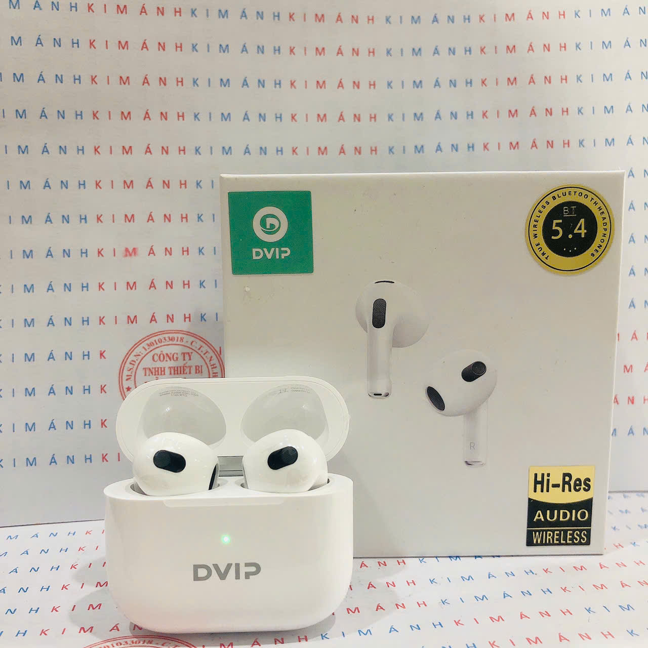 Tai nghe 2 tai True Wireless DVIP ES-03, cảm biến âm thanh, hàng chính hãng có giấy VAT rõ nguồn gốc xuất xứ