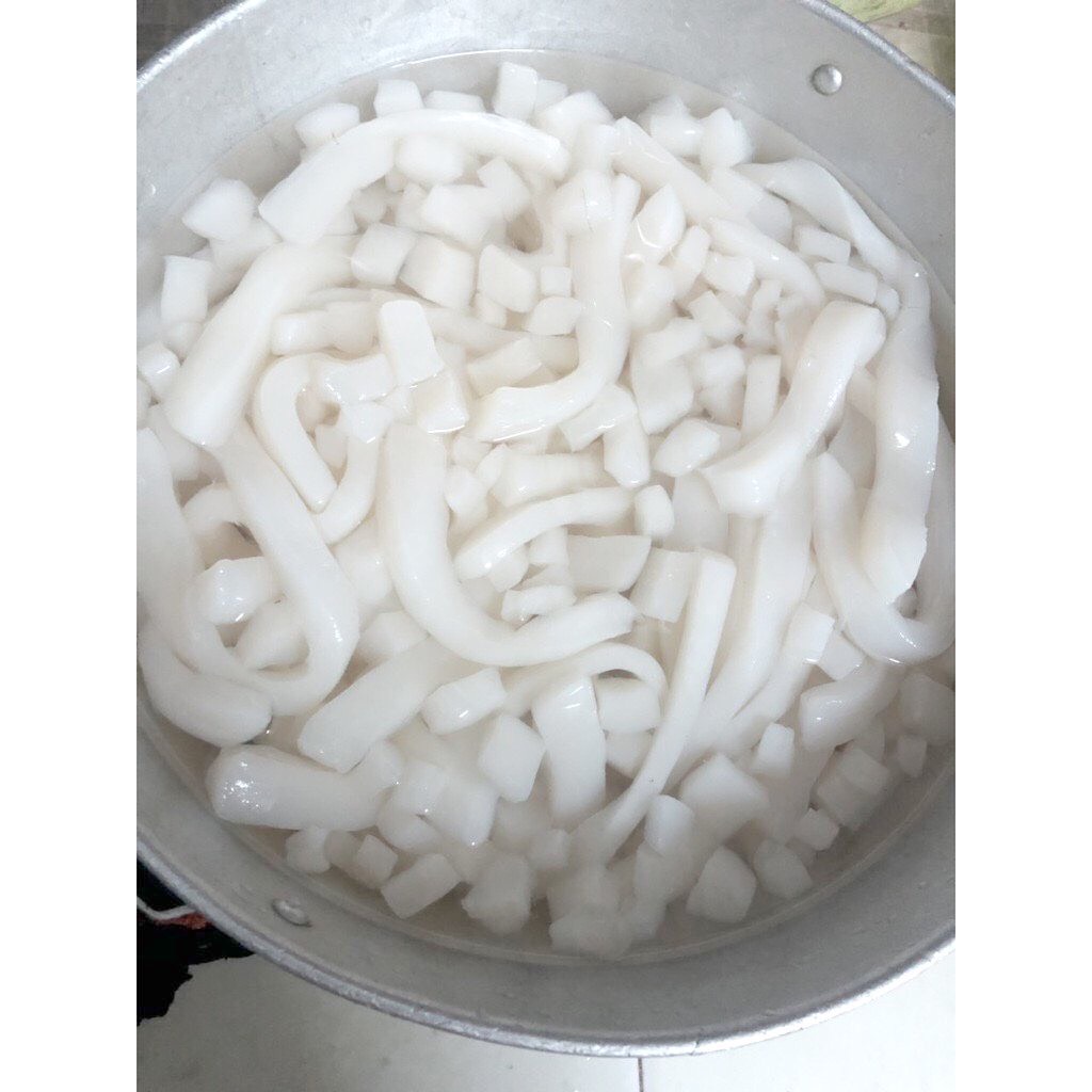 Thạch dừa trứng đánh lờ bóng mực lá, Thạch dừa câu mực lá, Thạch dừa nguyên tấm to