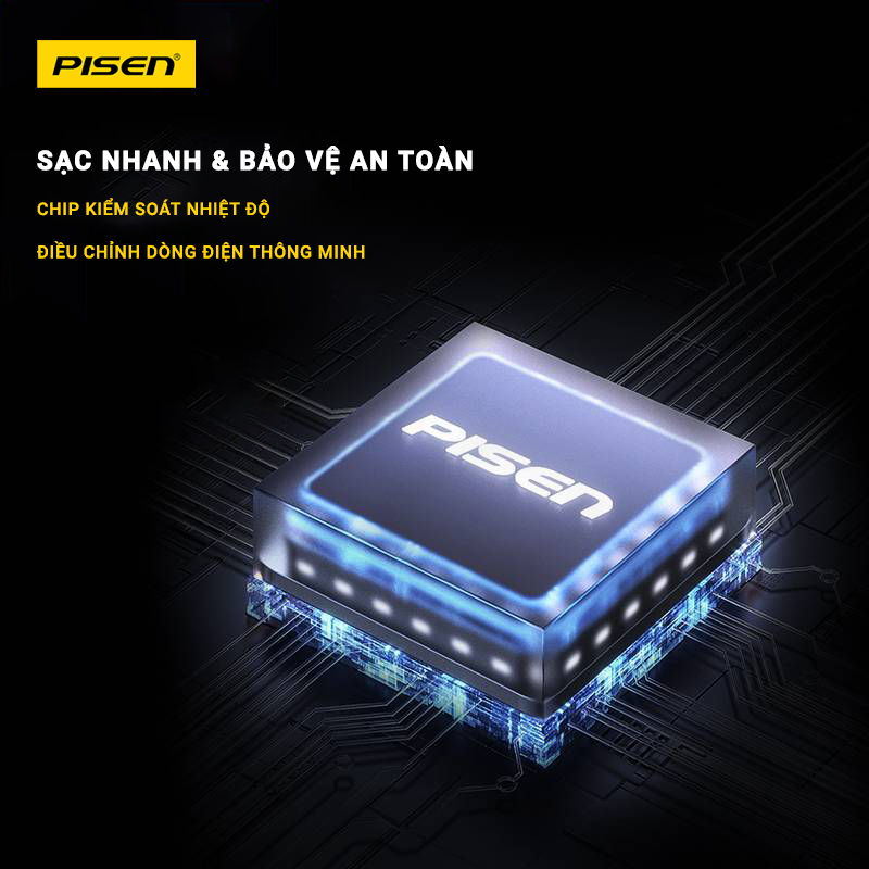 Củ sạc Gallium Nitride 30W-  PISEN QUICK Mr White Tiny USB-C (TS-C175) , check QR kiểm tra chính hãng, bảo hành 24 tháng