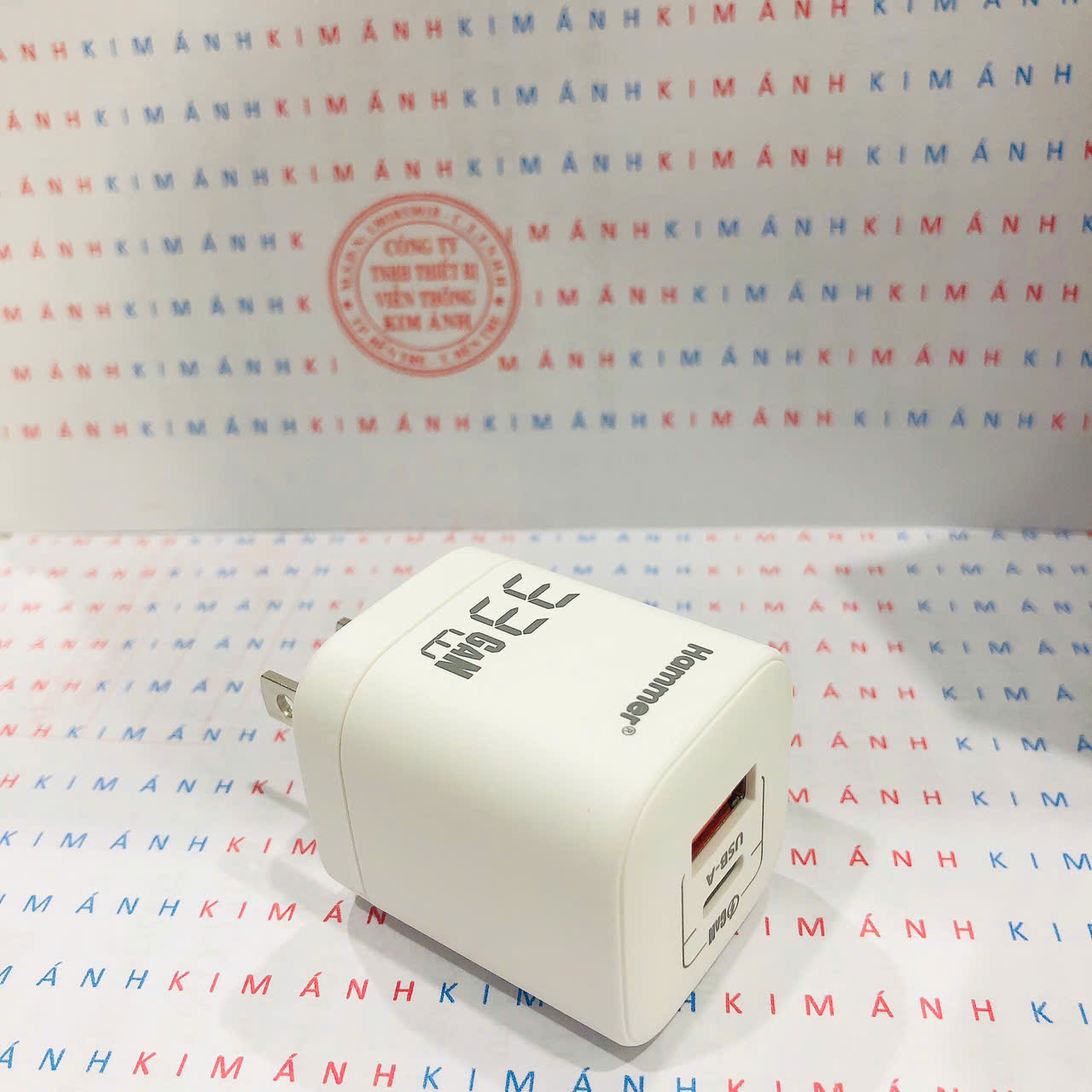 Củ sạc nhanh Hammer GaN ( H-S-GAN1) công suất 33W có 2 cổng sạc USB + C , Check Qr hàng chính hãng bảo hành 12 tháng