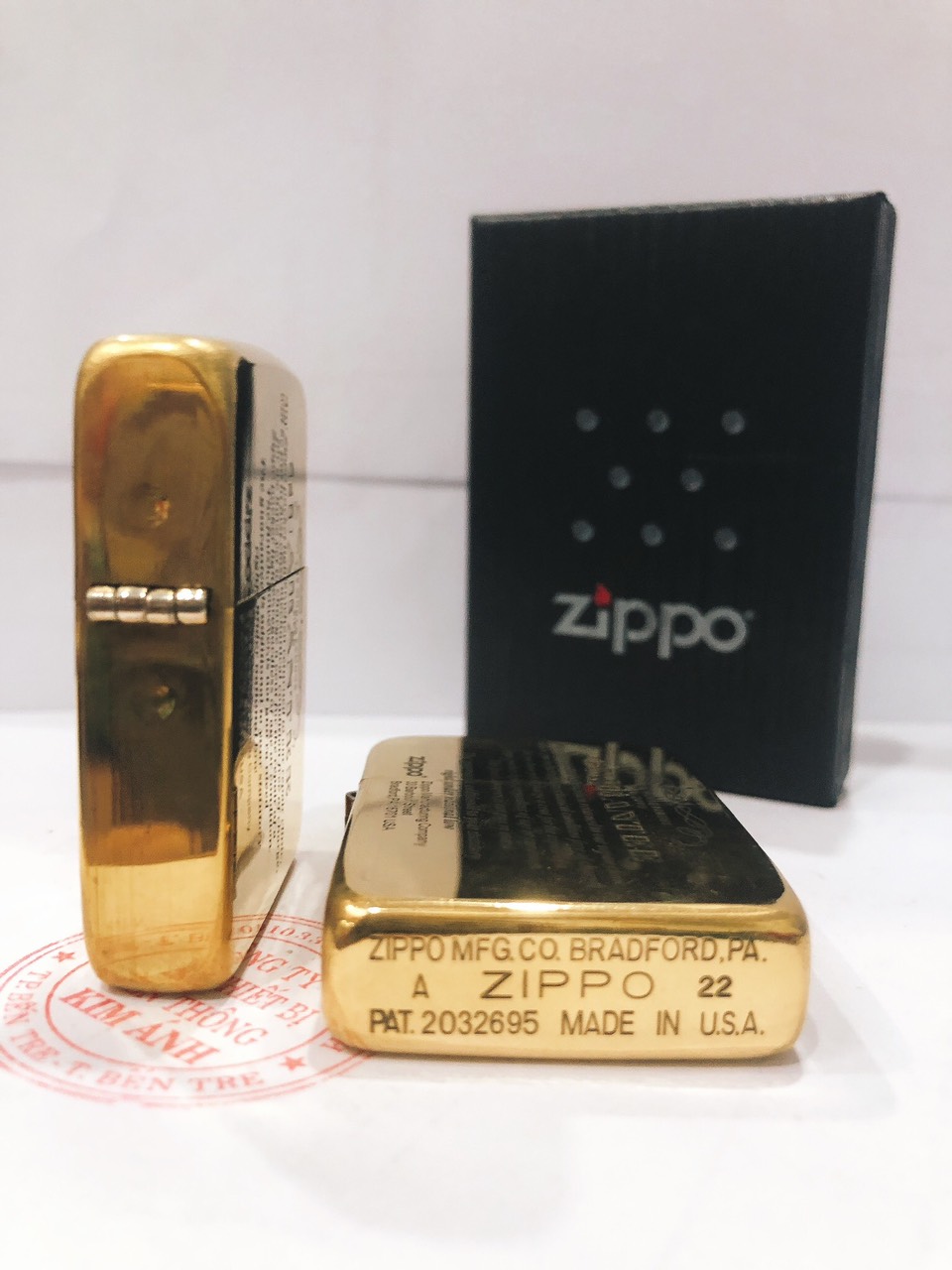Bật lửa Zippo phiên bản 1941, khắc chìm GUARANTEE,  Hàng loại 1 vỏ bằng đồng có tem đỏ