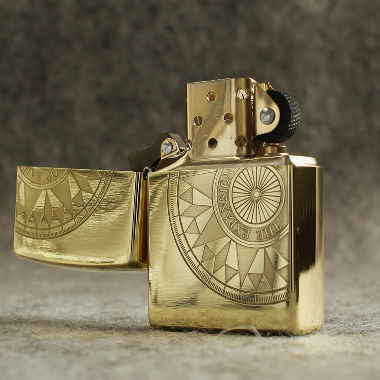 Bật lửa Zippo Mỹ chủ đề La Bàn Hàng Hải, Cam kết hàng chính hãng có giấy Hải quan gửi kèm đơn hàng