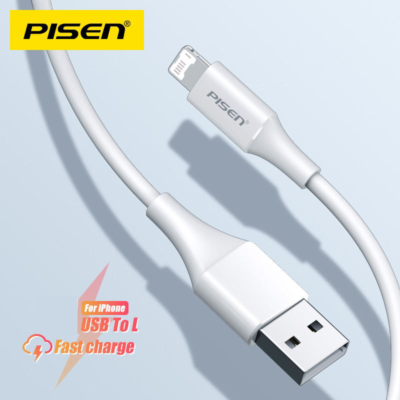 Dây sạc nhanh Pisen chăn cắm IOS, 2.4A , dài 1 mét ( AL05-1000)- Hàng chính hãng nội địa, Kim Ánh bảo hành 12 tháng