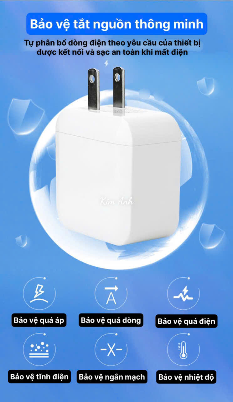 Củ sạc xuất Nhật 33W KFLY ( JHX-AC2022), đạt chứng nhận PSE tiêu chuẩn Nhật Bản, dùng thử 30 ngày, bảo hành chính hãng 12 tháng,