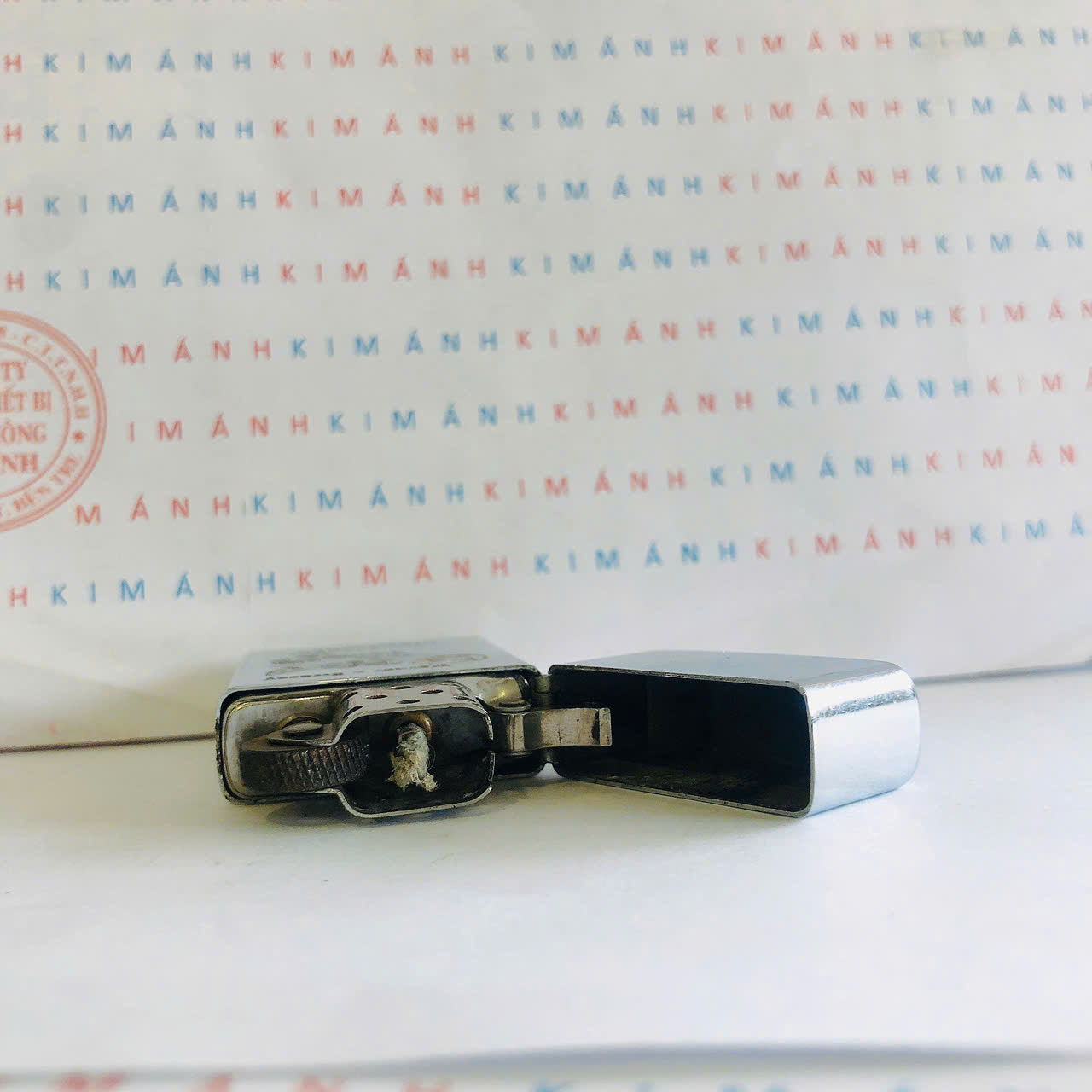 Bật lửa Zippo Slim Mỹ xưa chủ đề Thiết Bị Xây Dựng sản xuất 1965, Cam kết hàng chính hãng có giấy Hải quan gửi kèm theo