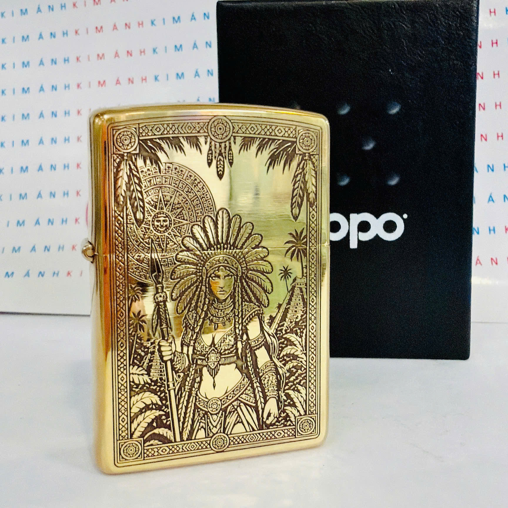 Bật Lửa Zippo Mỹ Nữ Chiến Binh Da Đỏ, Hàng Chính Hãng Có Giấy Hải Quan Gửi Kèm Đơn Hàng