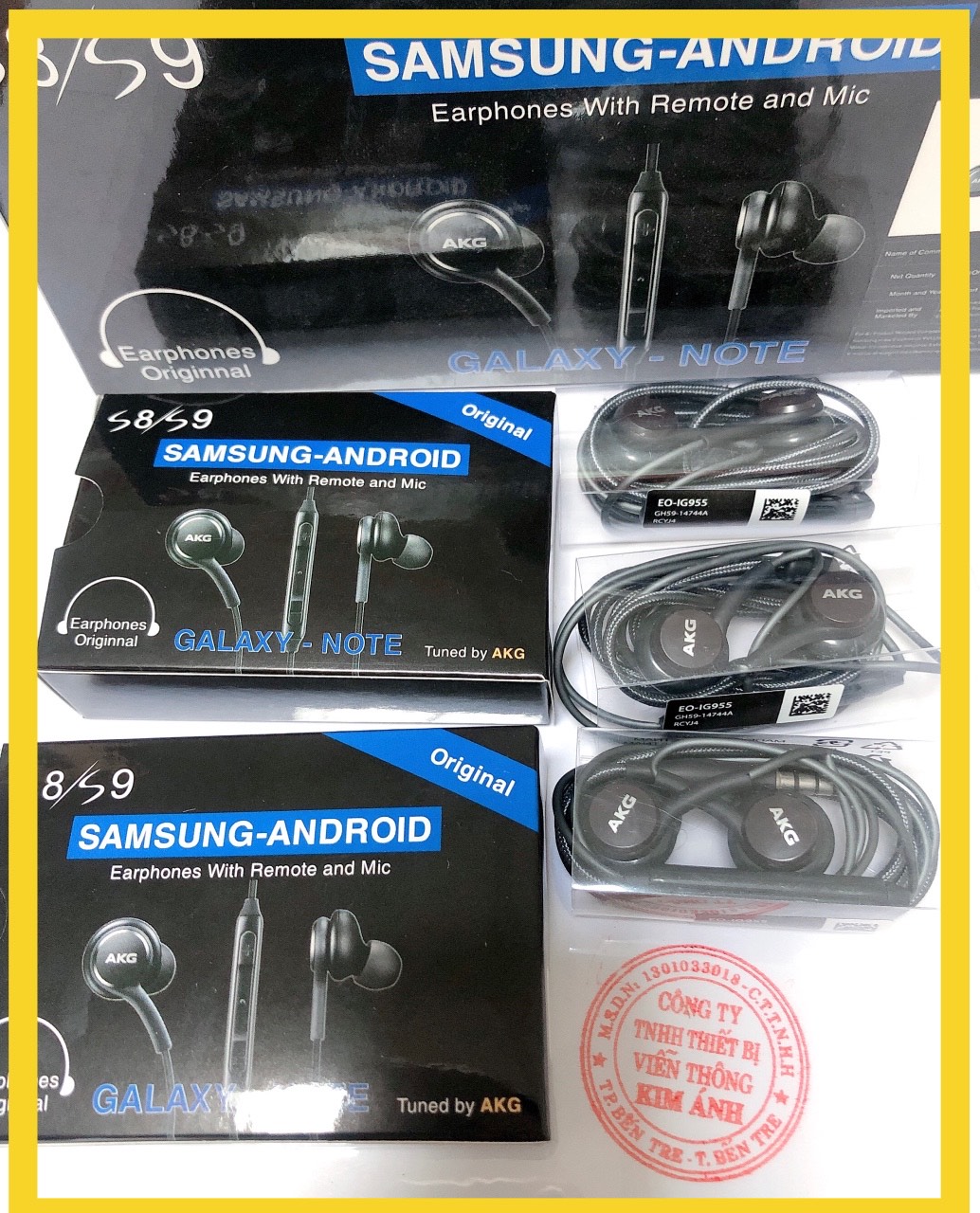 TAI NGHE ĐIỆN THOẠI DÙNG CHO SAMSUNG S8,S9 hiệu AKG , CÓ HỘP