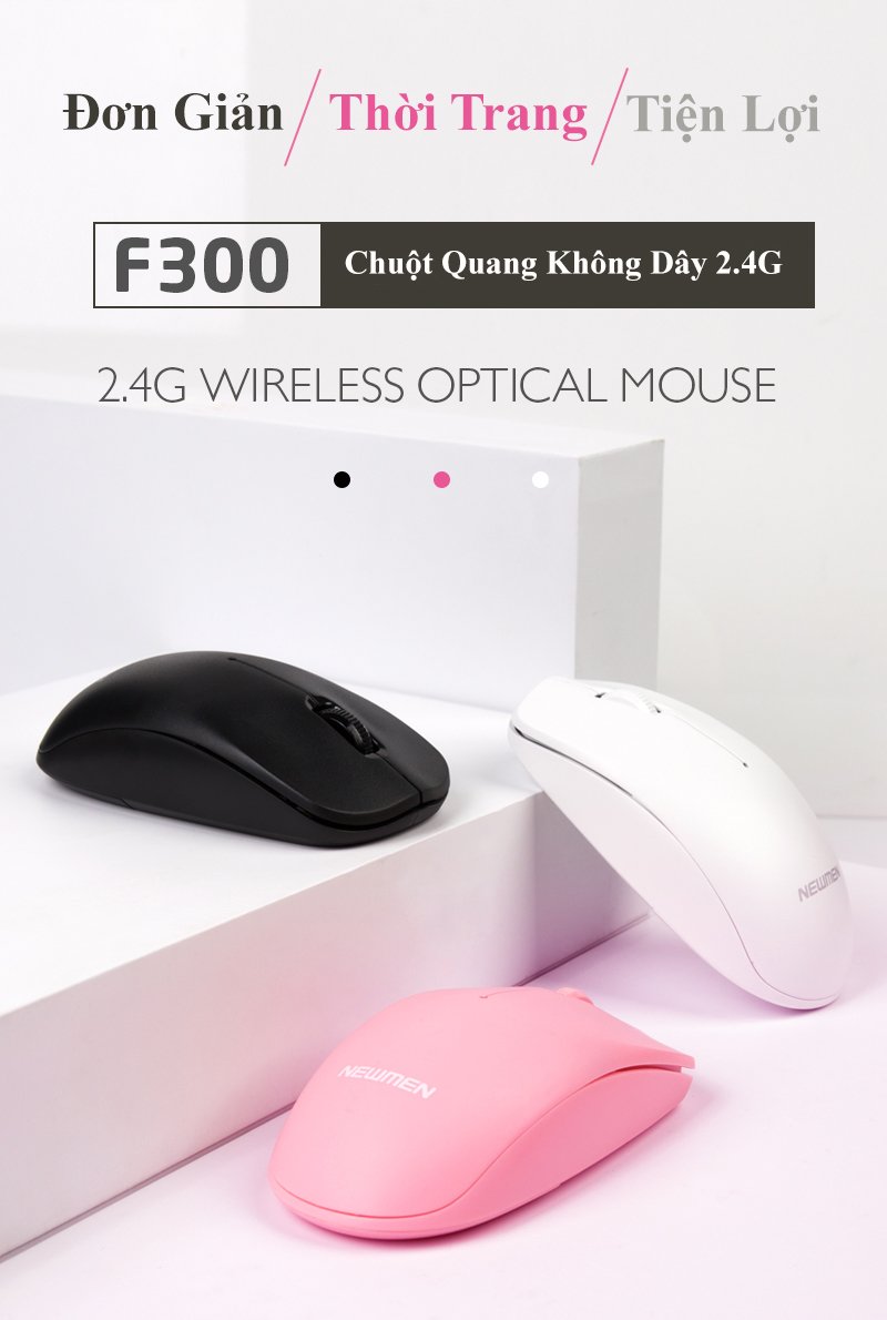 Chuột Không Dây Newmen F007 2.4Ghz, Hàng chính hãng bảo hành 24 tháng