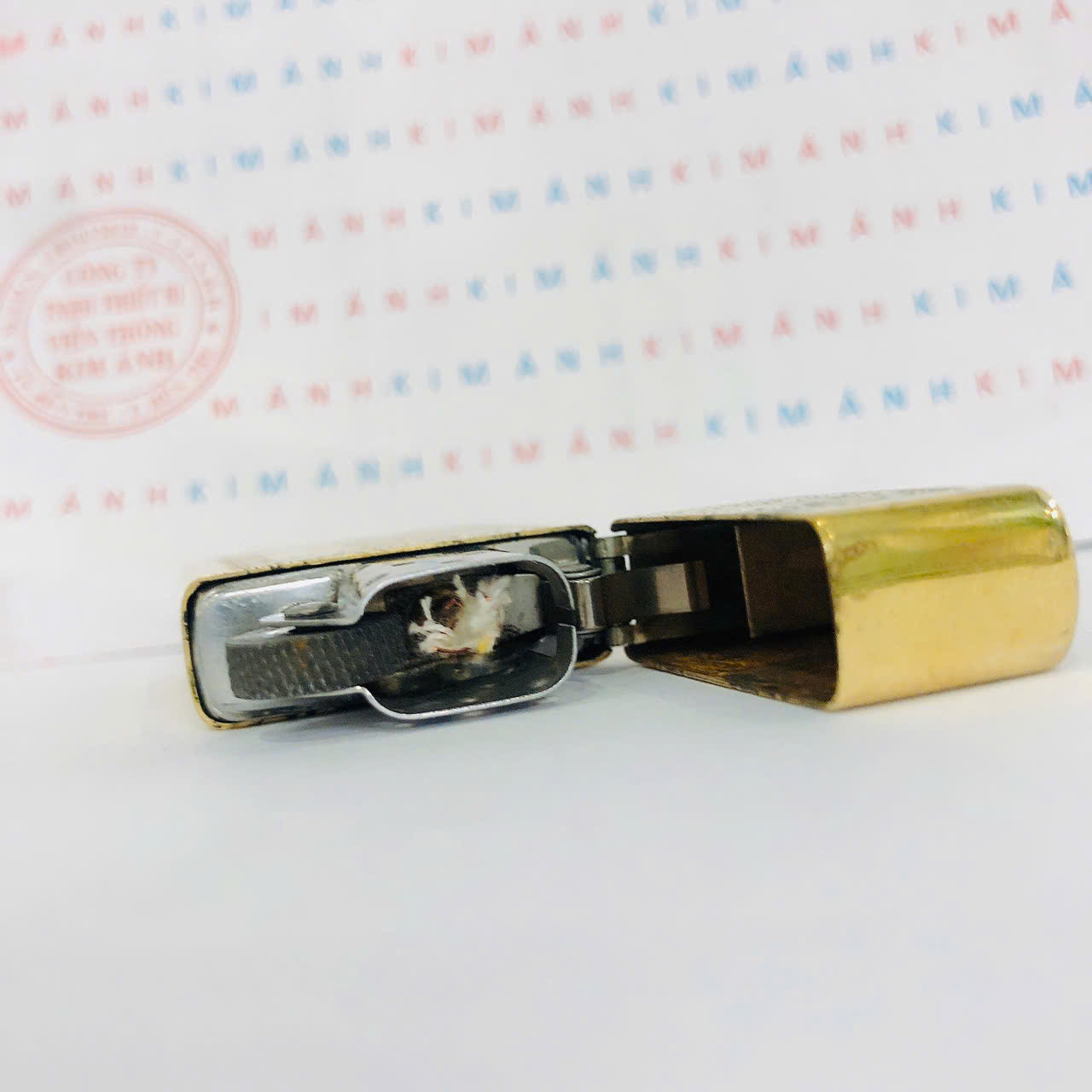 Bật Lửa Zippo Slim Venice Brass Like New - Hàng Mỹ Chính Hãng (Có Giấy Tờ Nhập Khẩu Gửi Kèm Theo Đơn Hàng )