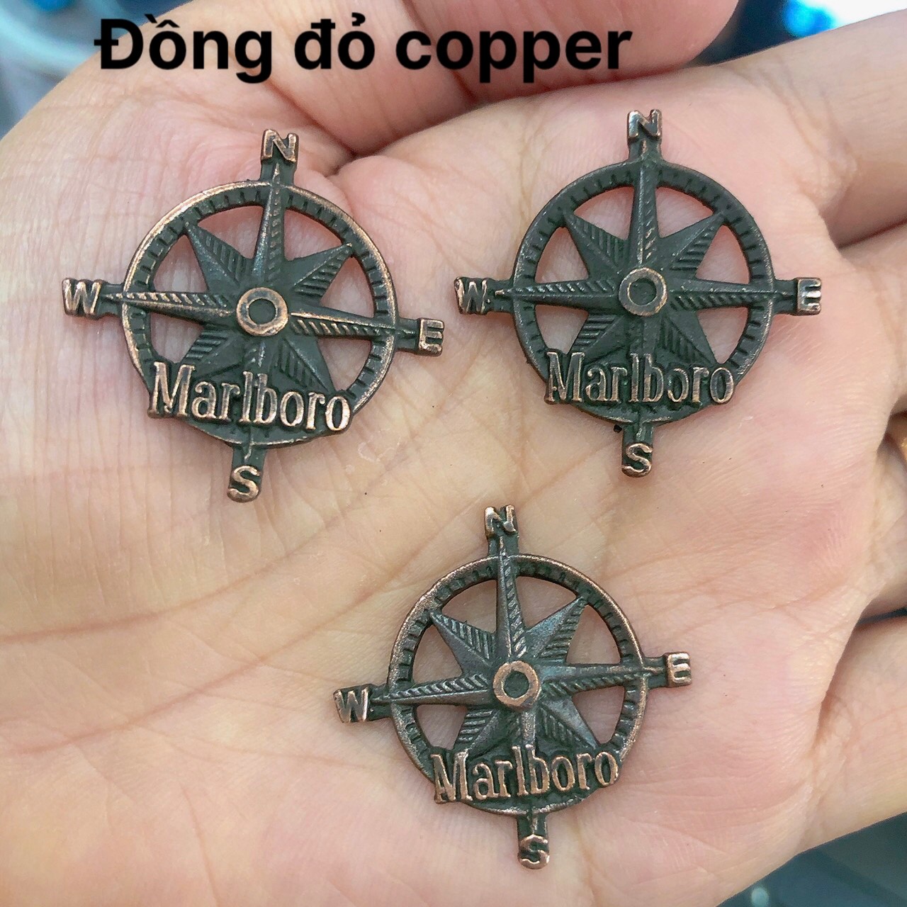Eblem Zippo Mỹ chủ đề La bàn, Chuẩn Zin Solid Brass đồng thau nguyên chất, và đồng đỏ Copper