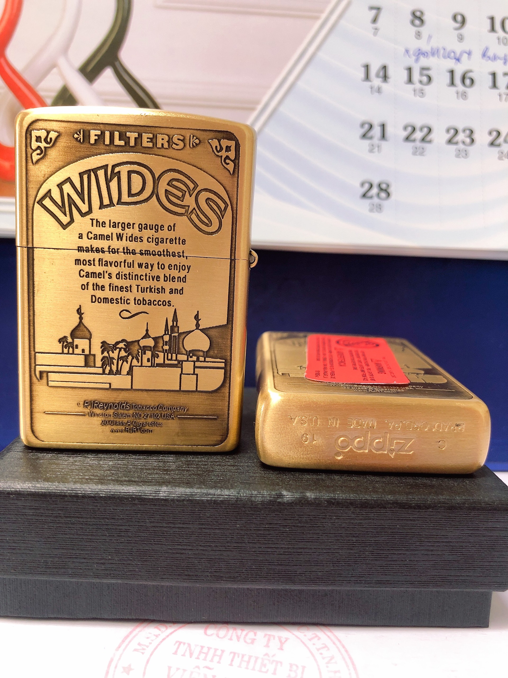 Bật Lửa Zippo Khắc Ăn Mòn Mẫu Lạc Đà, Có tem đỏ