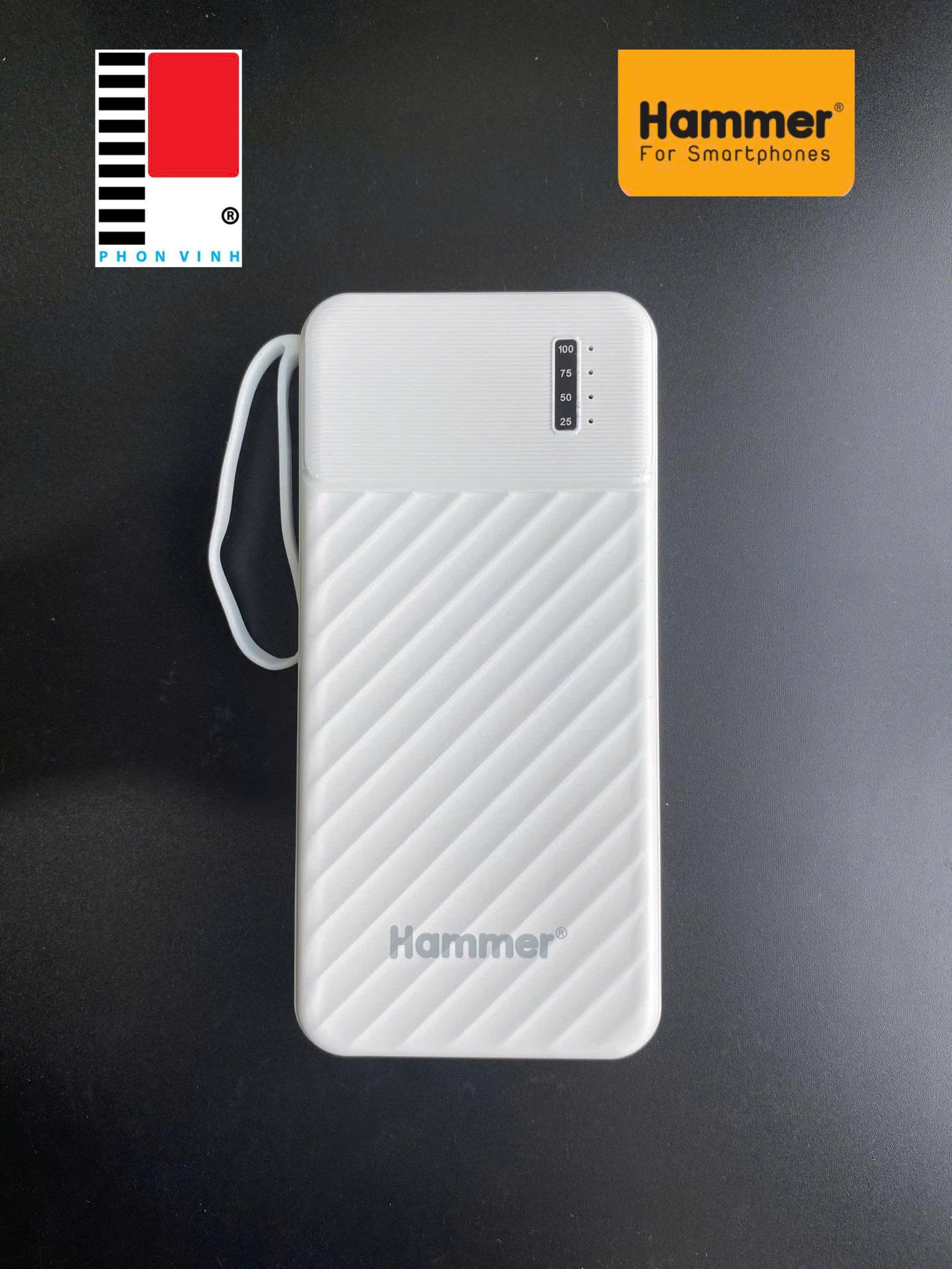 Pin Sạc Dự Phòng Hammer H-PC03 2.1A/5V, dung lượng10.000mAh, hàng chính hãng bảo hành 12 tháng