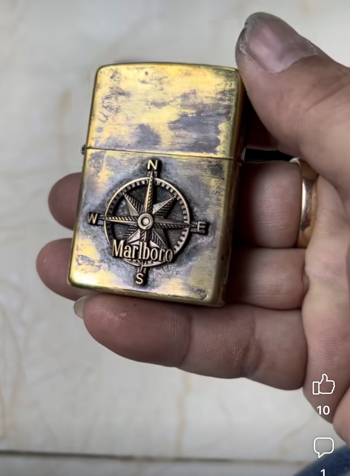Eblem Zippo Mỹ chủ đề La bàn, Chuẩn Zin Solid Brass đồng thau nguyên chất, và đồng đỏ Copper