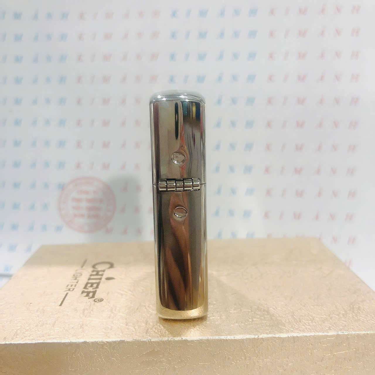 Bật lửa, hộp quẹt CHIEF chính hãng khắc laser chủ đề Mắt nước Limited , hàng chính hãng vỏ bằng đồng