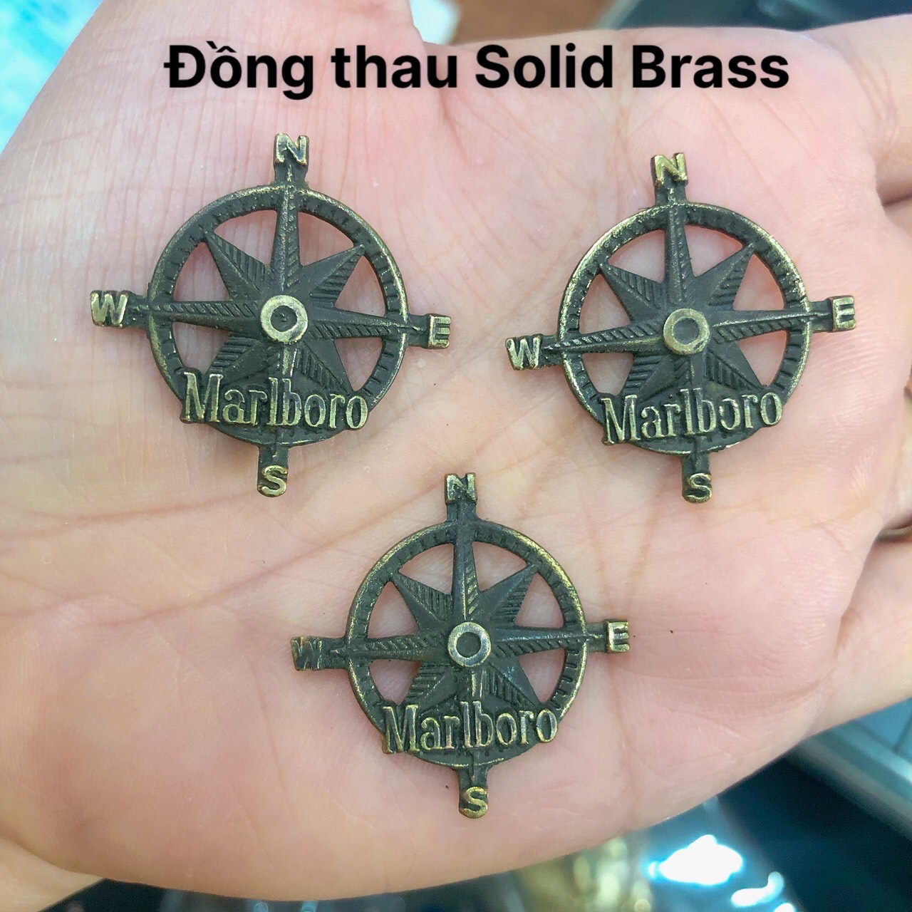 Eblem Zippo Mỹ chủ đề La bàn, Chuẩn Zin Solid Brass đồng thau nguyên chất, và đồng đỏ Copper