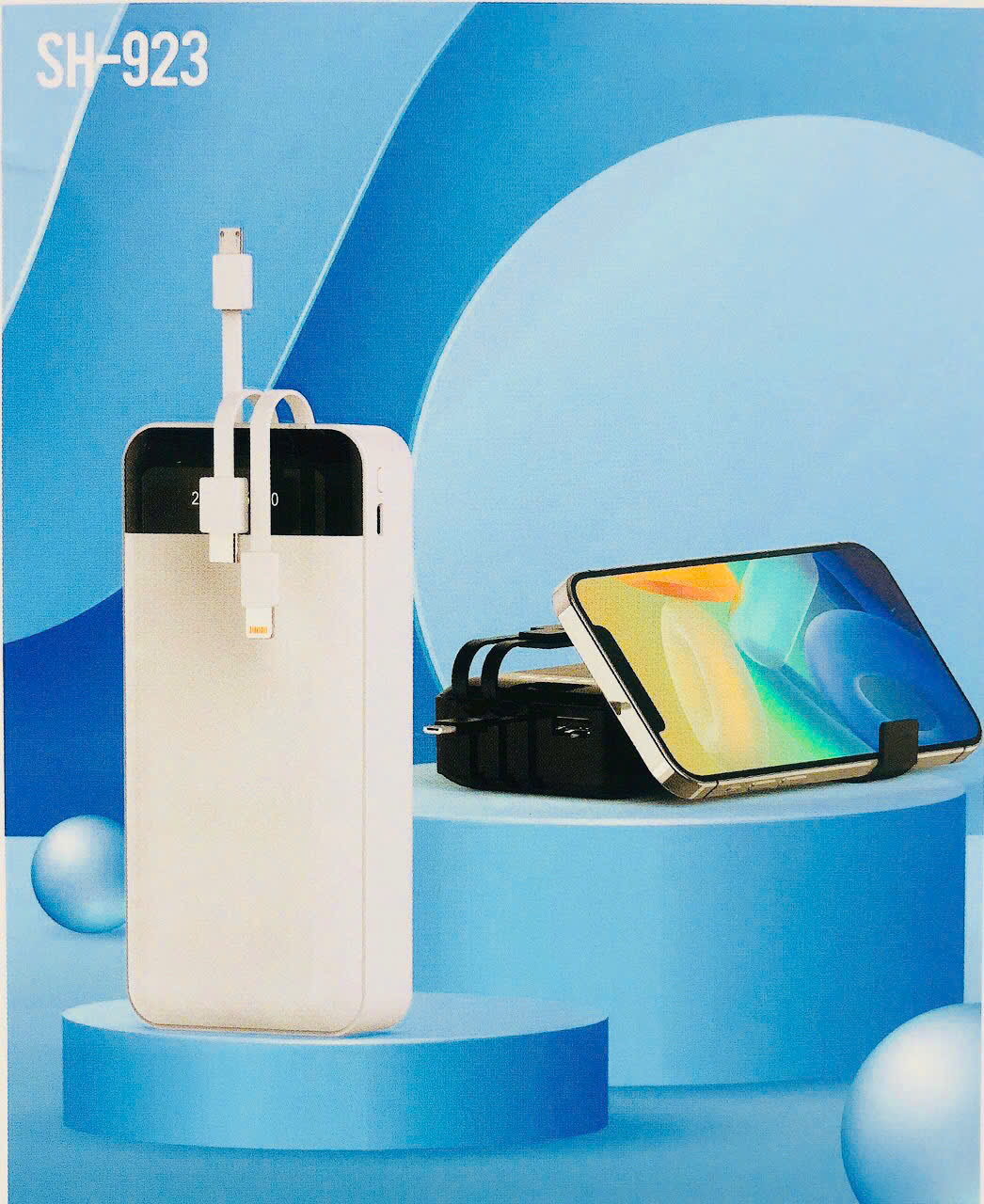 Pin sạc dự phòng SH-923, dung lượng 20000mAh dòng điện 5V-2A, có chứng nhận an toàn 3C tiêu chuẩn quốc gia