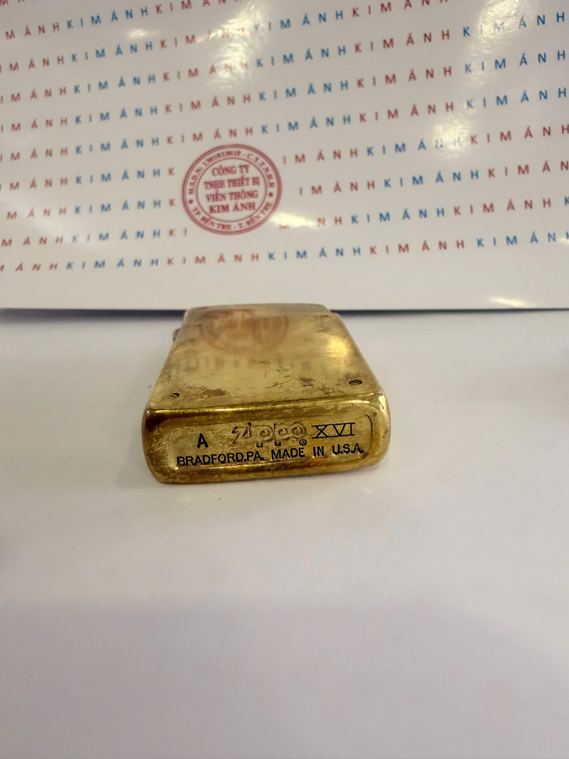 Bật lửa Zippo Slim Mỹ chủ đề Đinh Tán, hàng chính hãng có giấy Hải quan gửi kèm đơn hàng